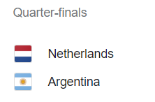 Quarter-finals: Netherlands vs Argentina