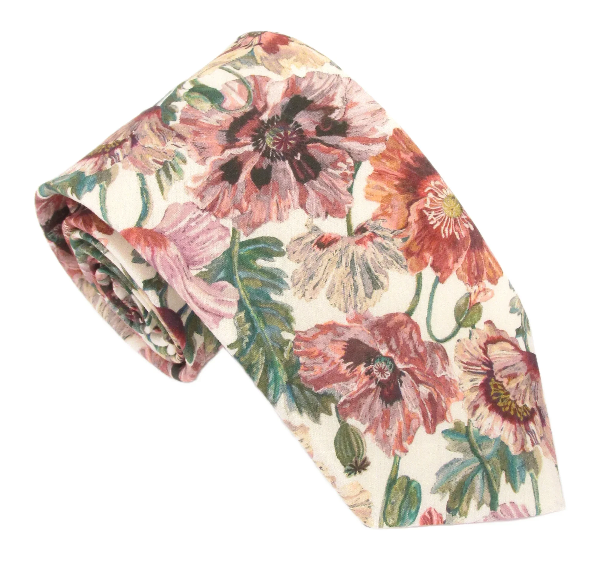 Poppy Amelie Pink Cotton Tie Made with Liberty Fabric