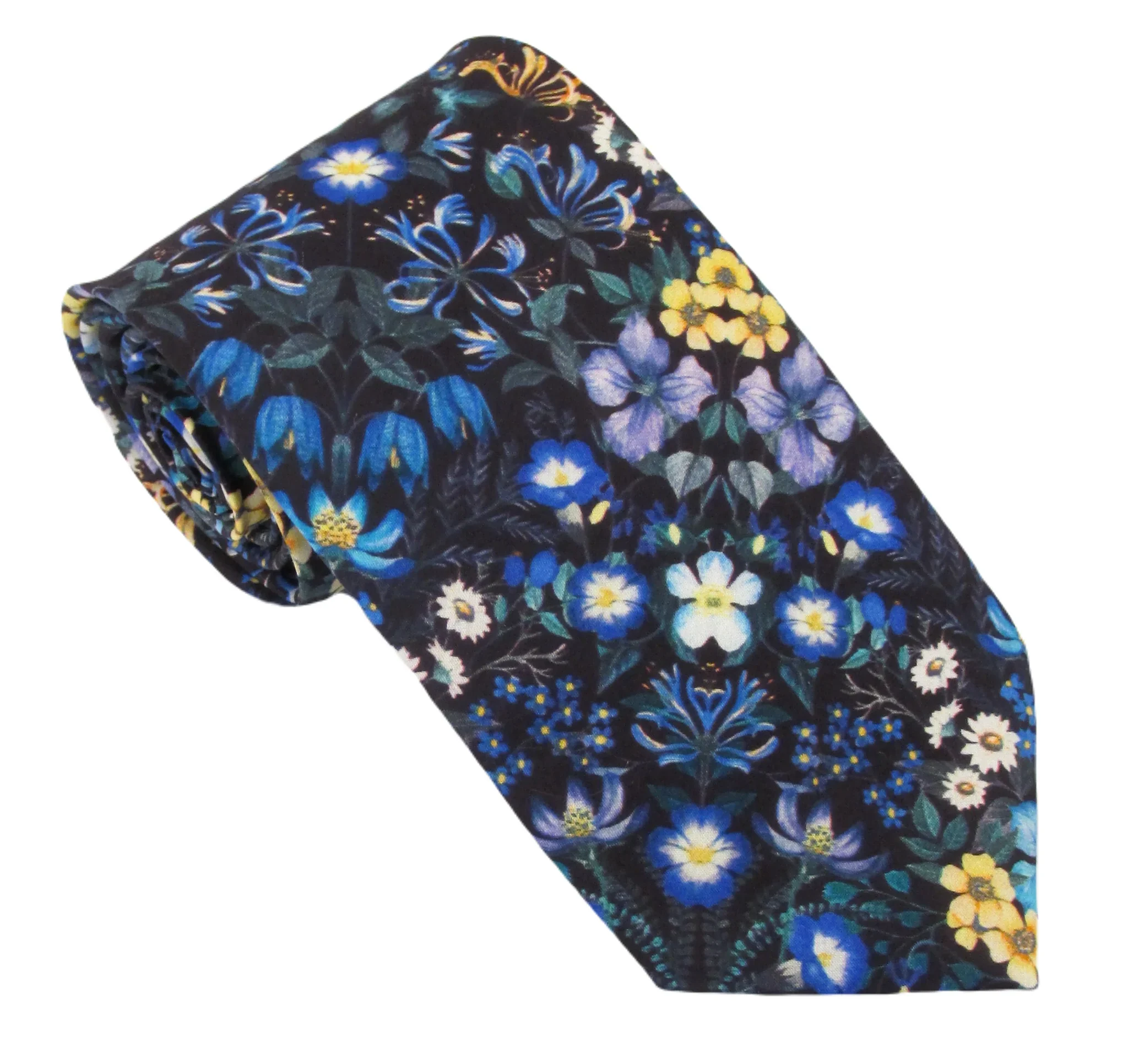 Mary Patricia Blue Cotton Tie Made with Liberty Fabric.webp