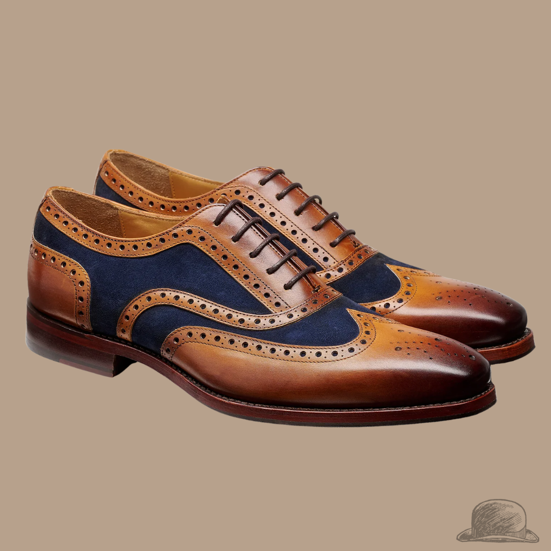 Keiran - Cedar Calf Navy Suede