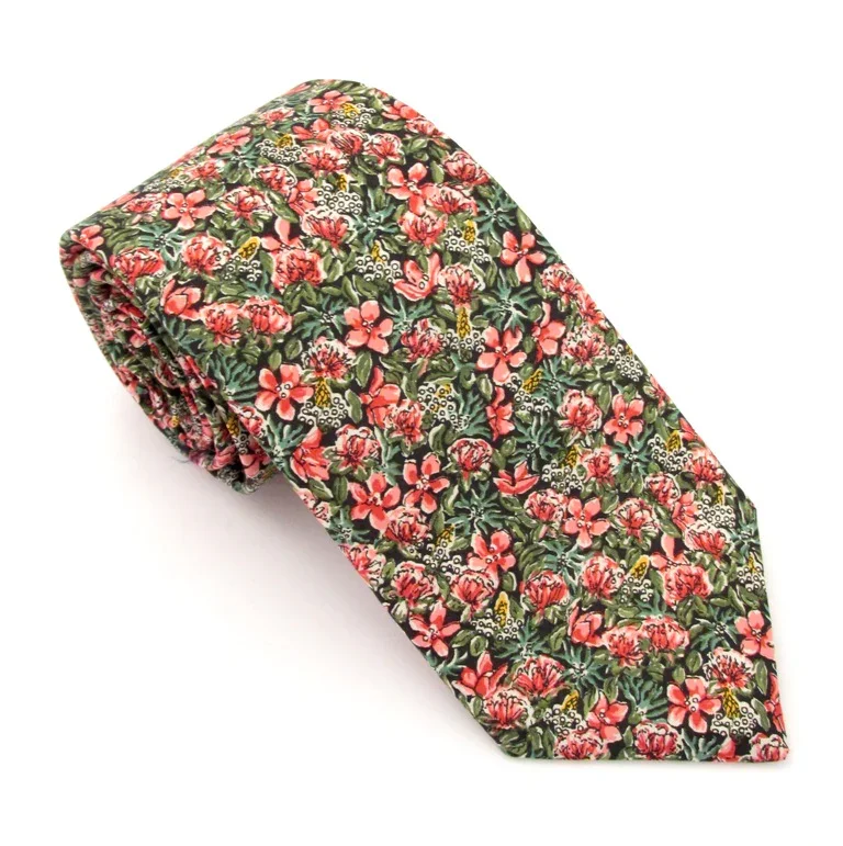 Ragged Robin Cotton Tie Made With Liberty Fabric