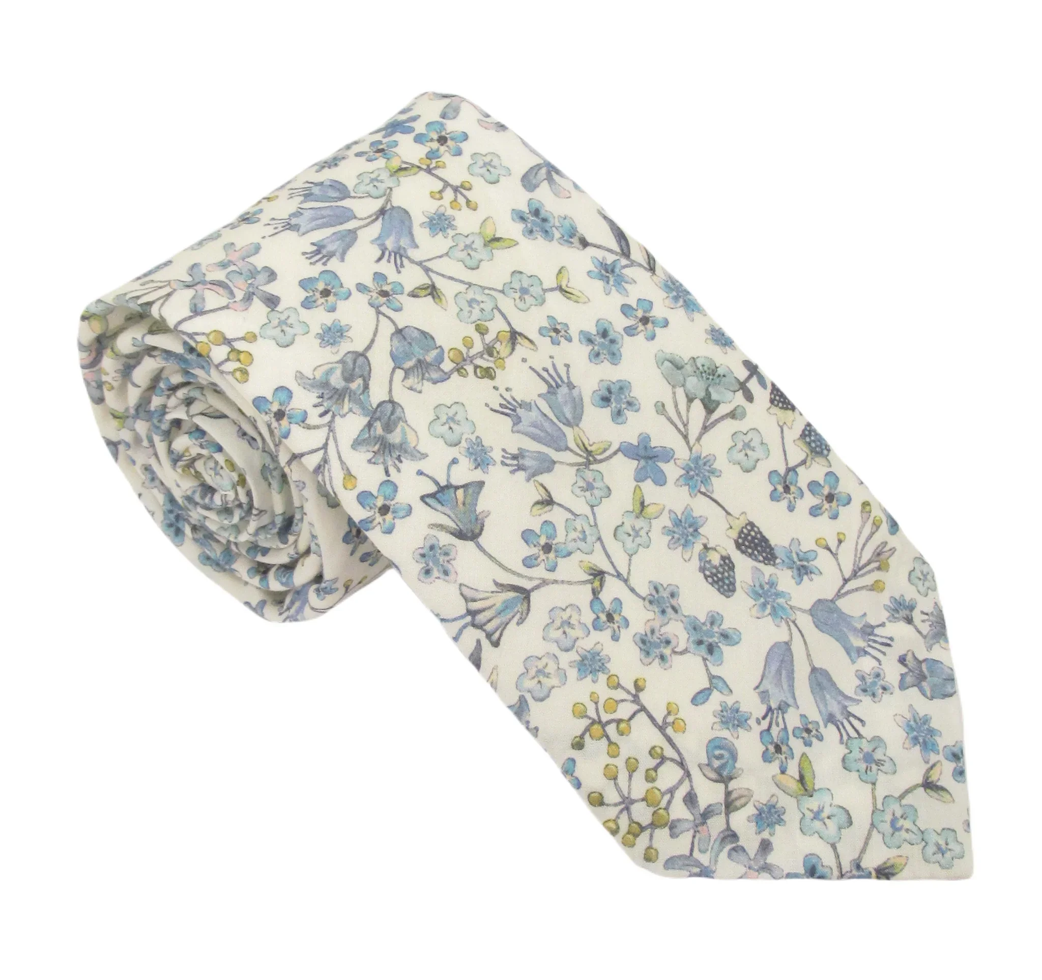 Donna Leigh Blue Organic Cotton Tie Made with Liberty Fabric.webp