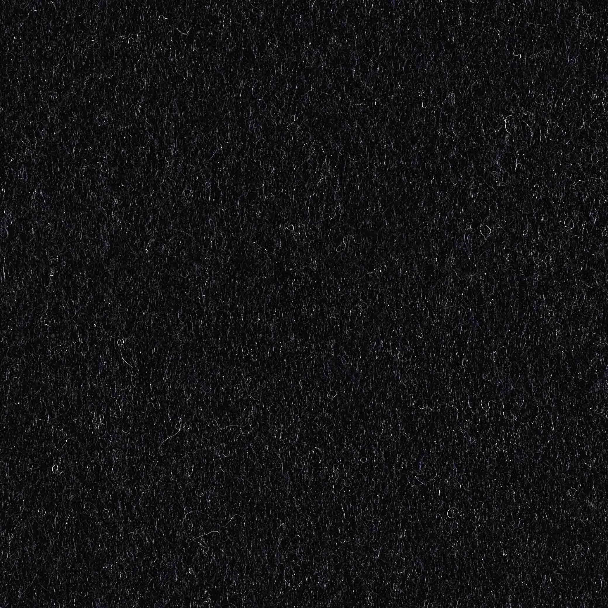 Close-up of black textured fabric with fuzzy surface.