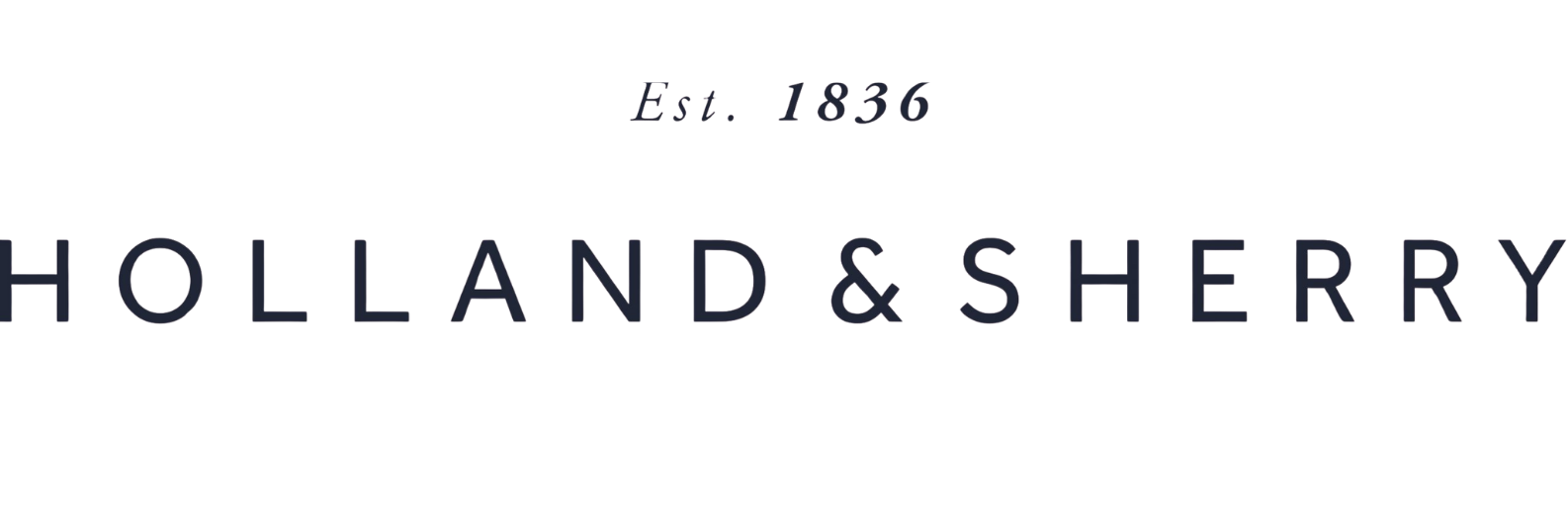 Holland & Sherry logo with text 'Est. 1836' above it.