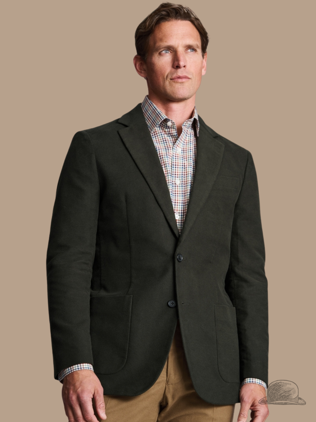Khaki Cotton Moleskin Jacket
