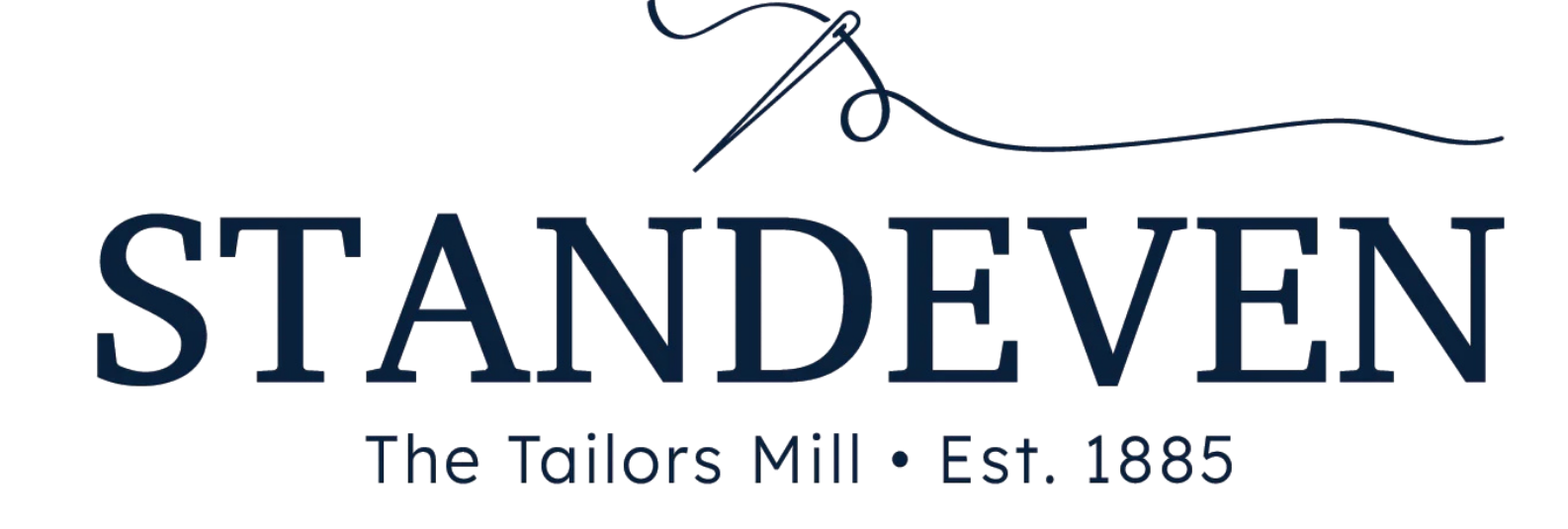 Logo with fishing hook and text reading "STANDEN" with smaller text "the Waters M- St. 18.85" underneath.