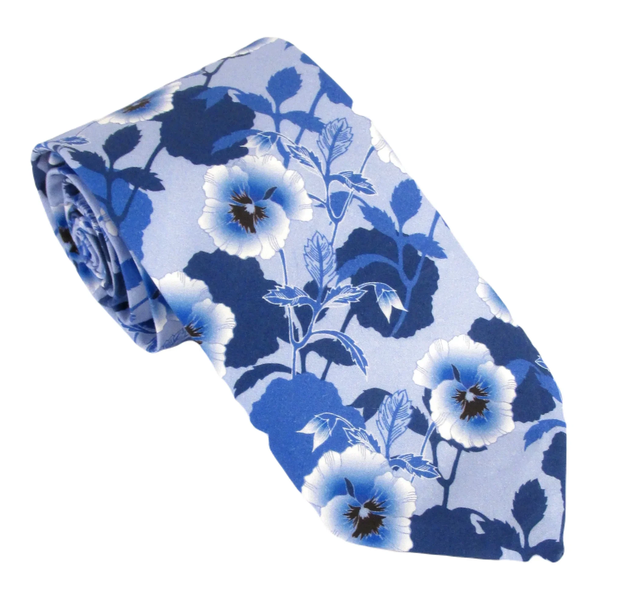 Pansy Dot Cotton Tie Made with Liberty Fabric