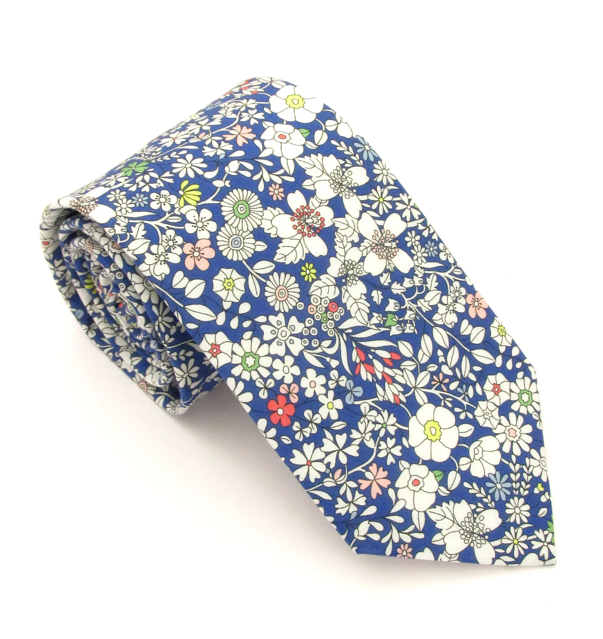 Junes Meadow Cotton Tie Made with Liberty Fabric