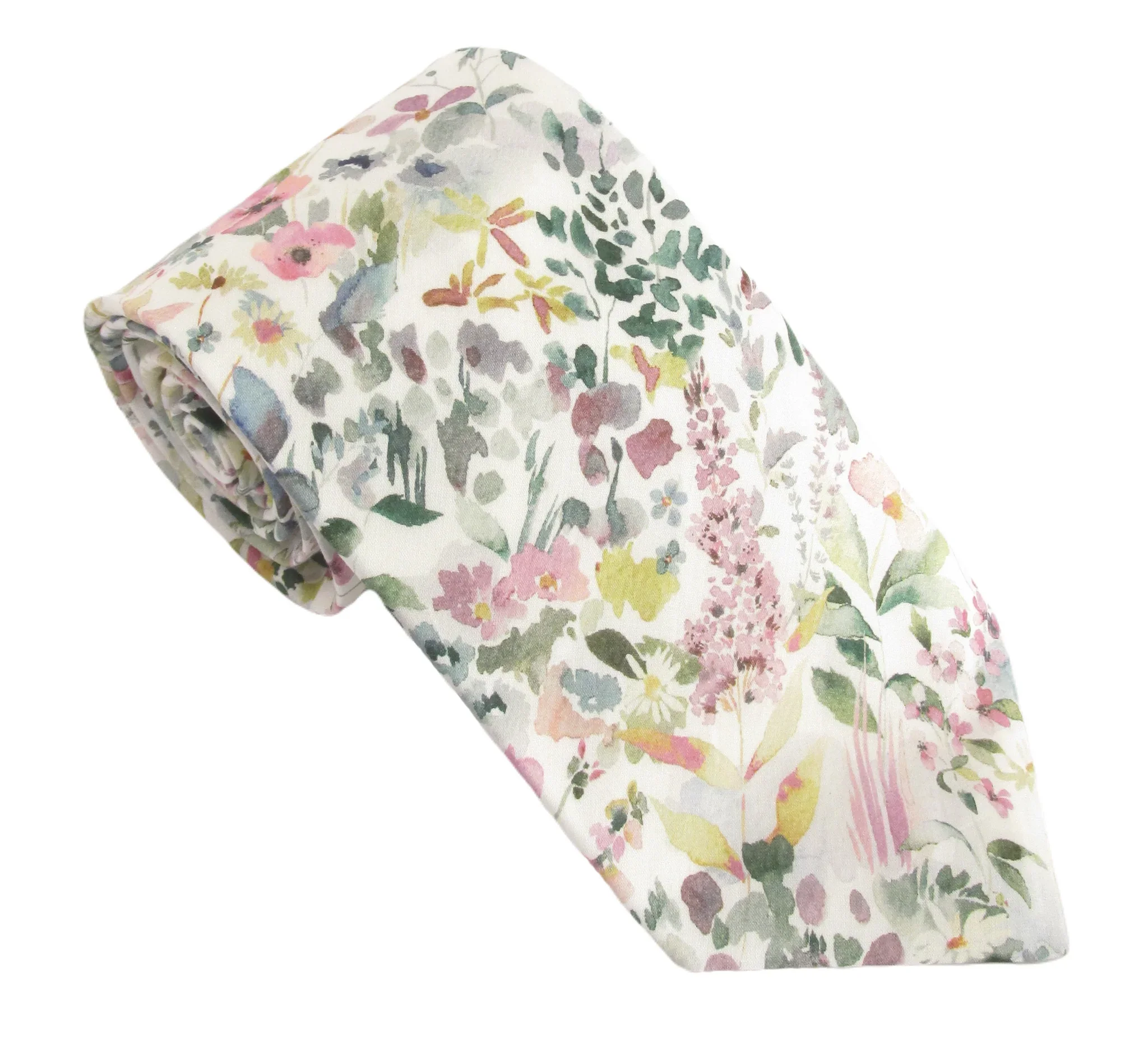 Felda Lilac Cotton Tie Made with Liberty Fabric.webp