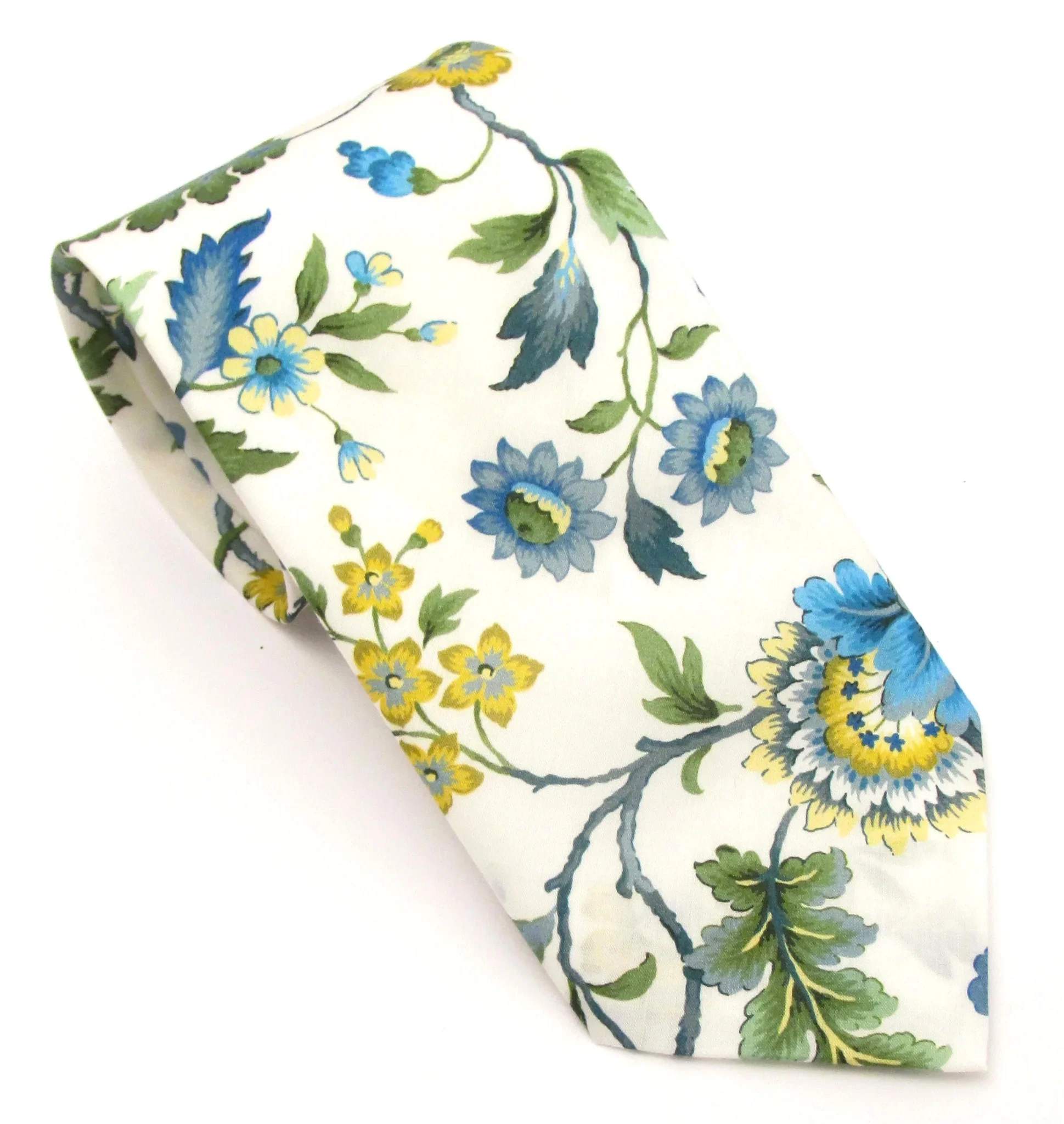 Eva Belle Green Cotton Tie Made with Liberty Fabric.webp