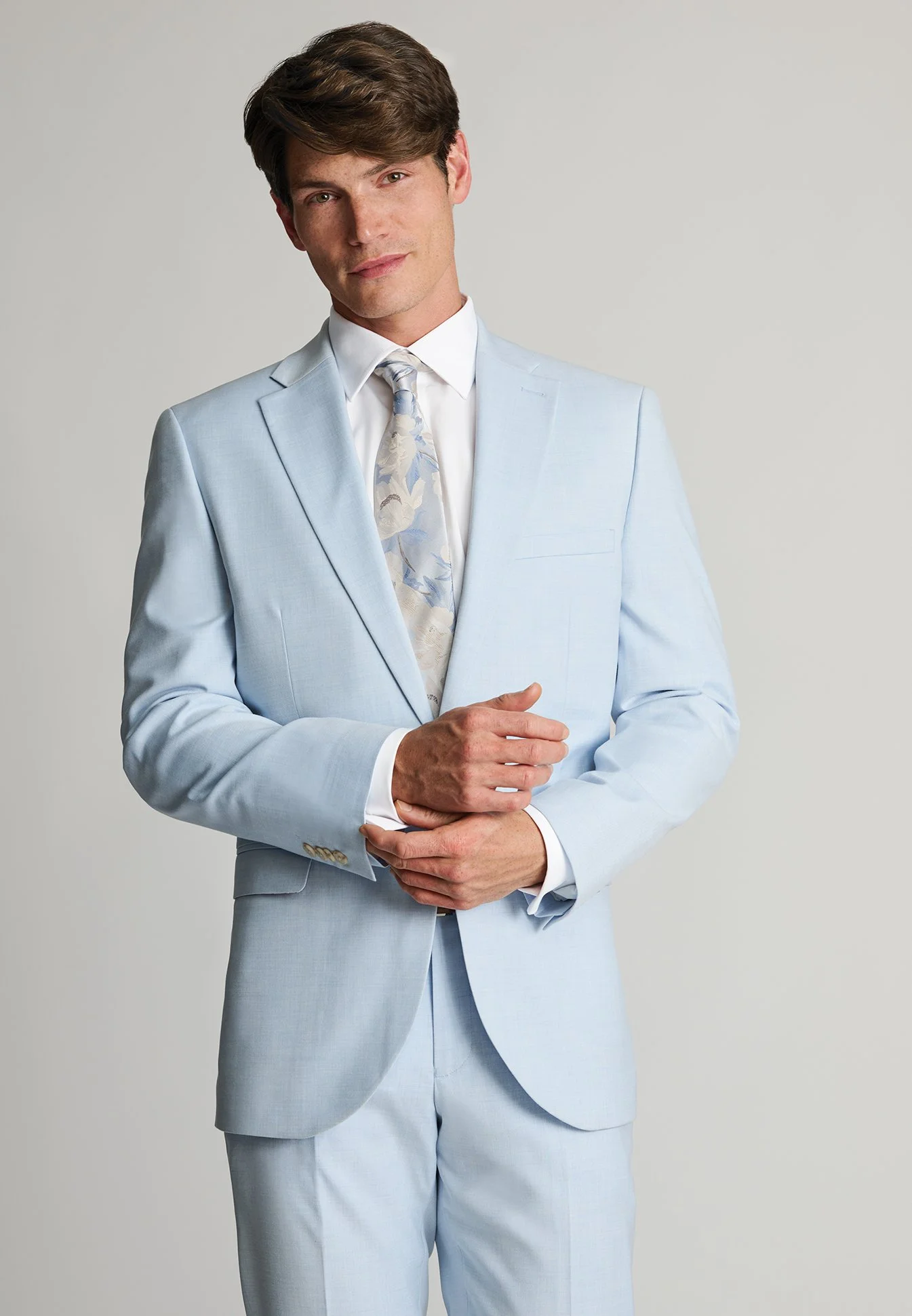 Tailored Fit Hayton Sky Three-Piece Suit