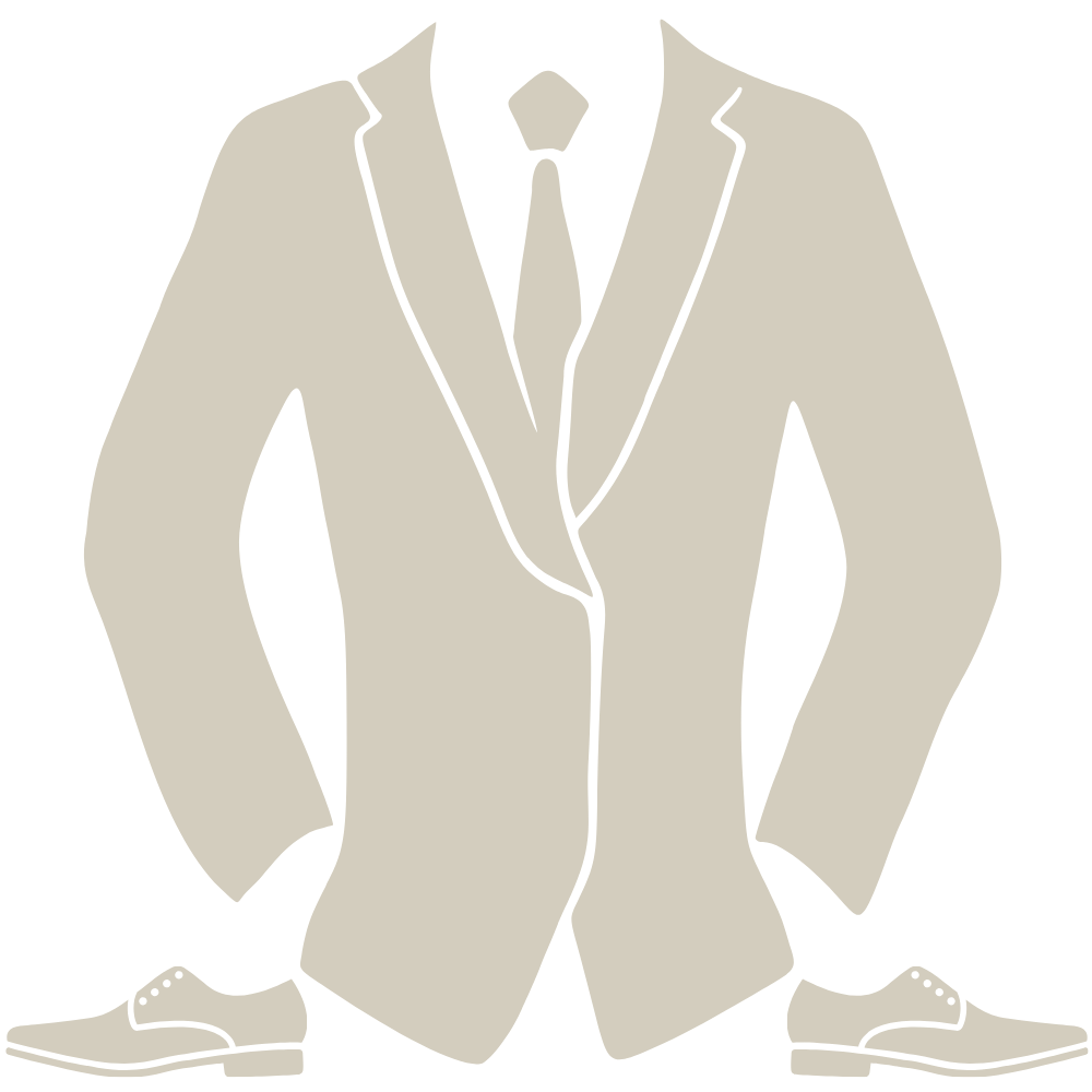 Illustration of a person wearing a suit, tie, and dress shoes, with a stethoscope around their neck.