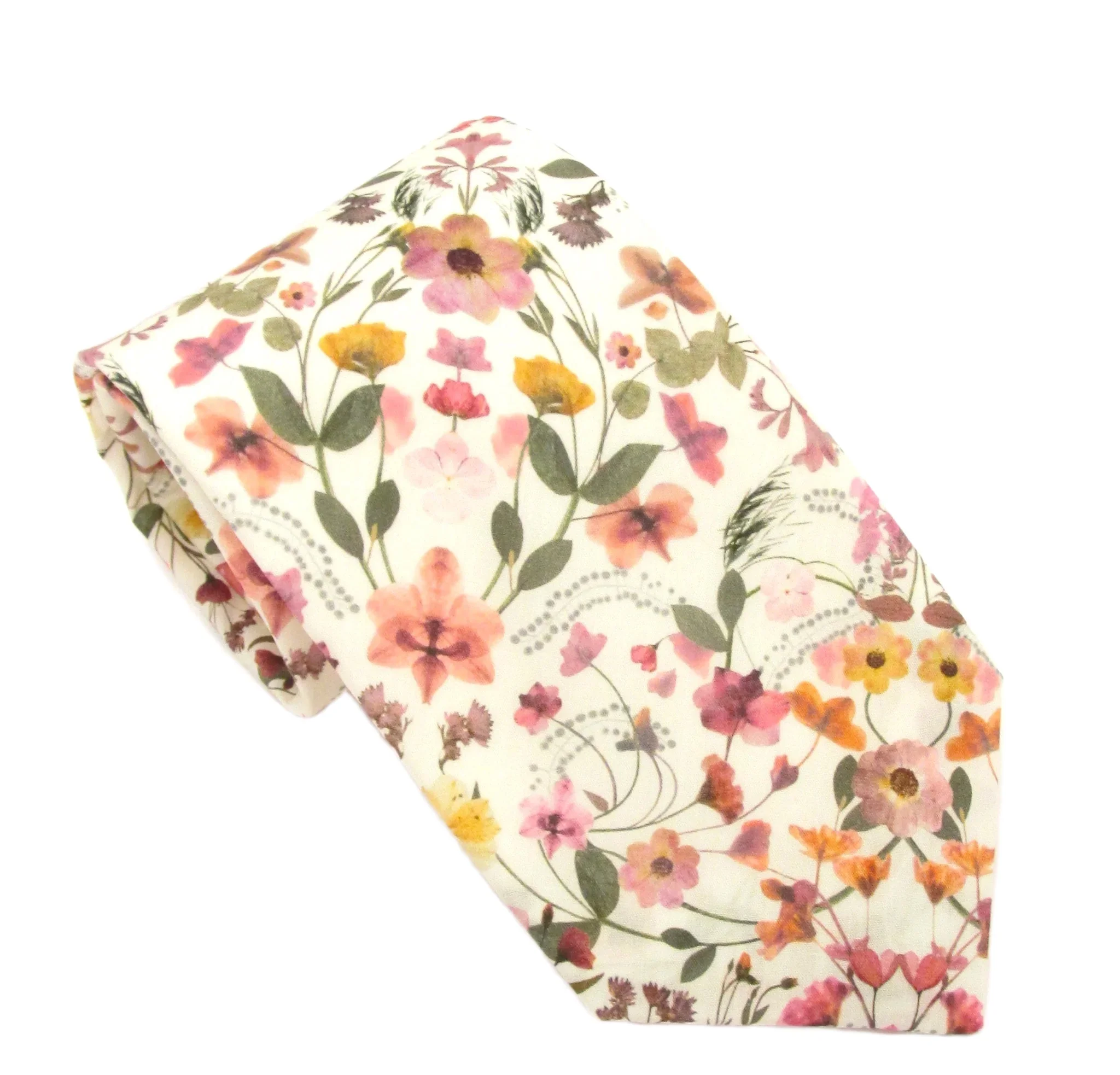 Aurora Ivory Cotton Tie Made with Liberty Fabric.webp