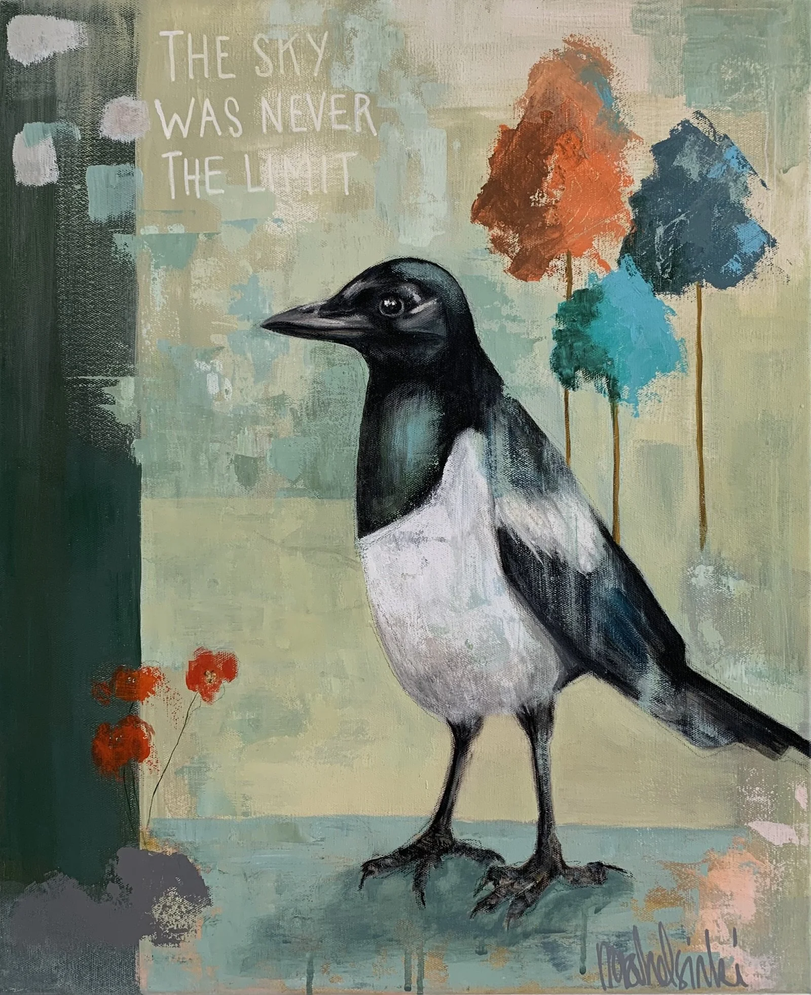 "Kevään lapsi" Acrylic on canvas, 61x50, 2024  SOLD