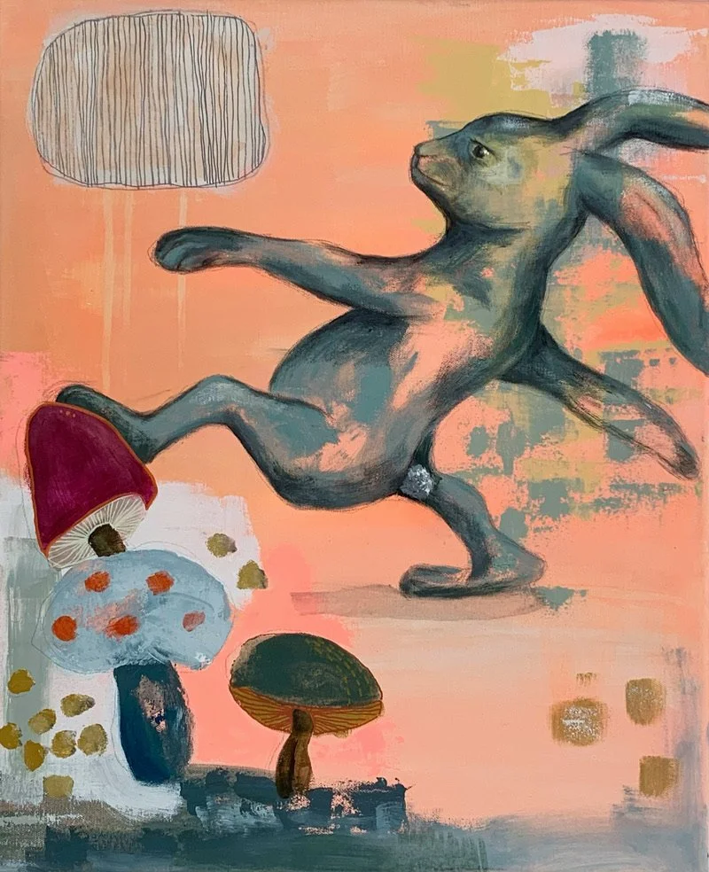 "Jättiläinen", Mixed media on canvas, 61x50, 2024  SOLD