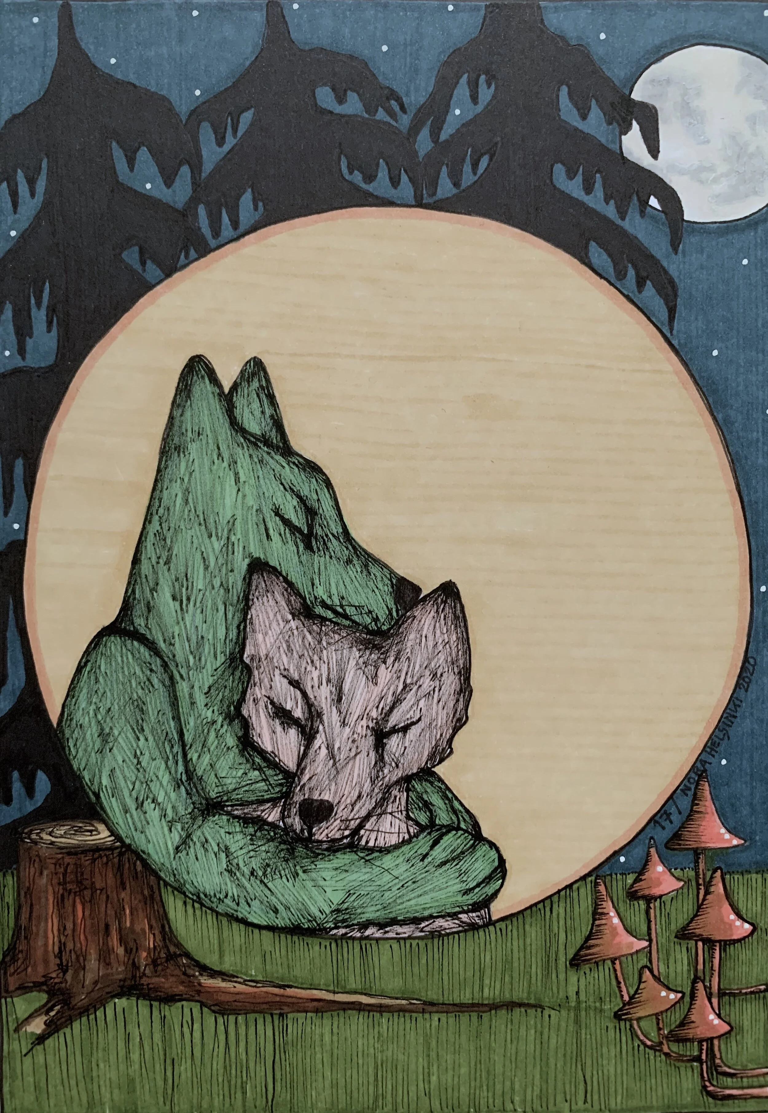 Yhdessä tämän kuun alla / Together under the moon, 17/ , 2020 SOLD