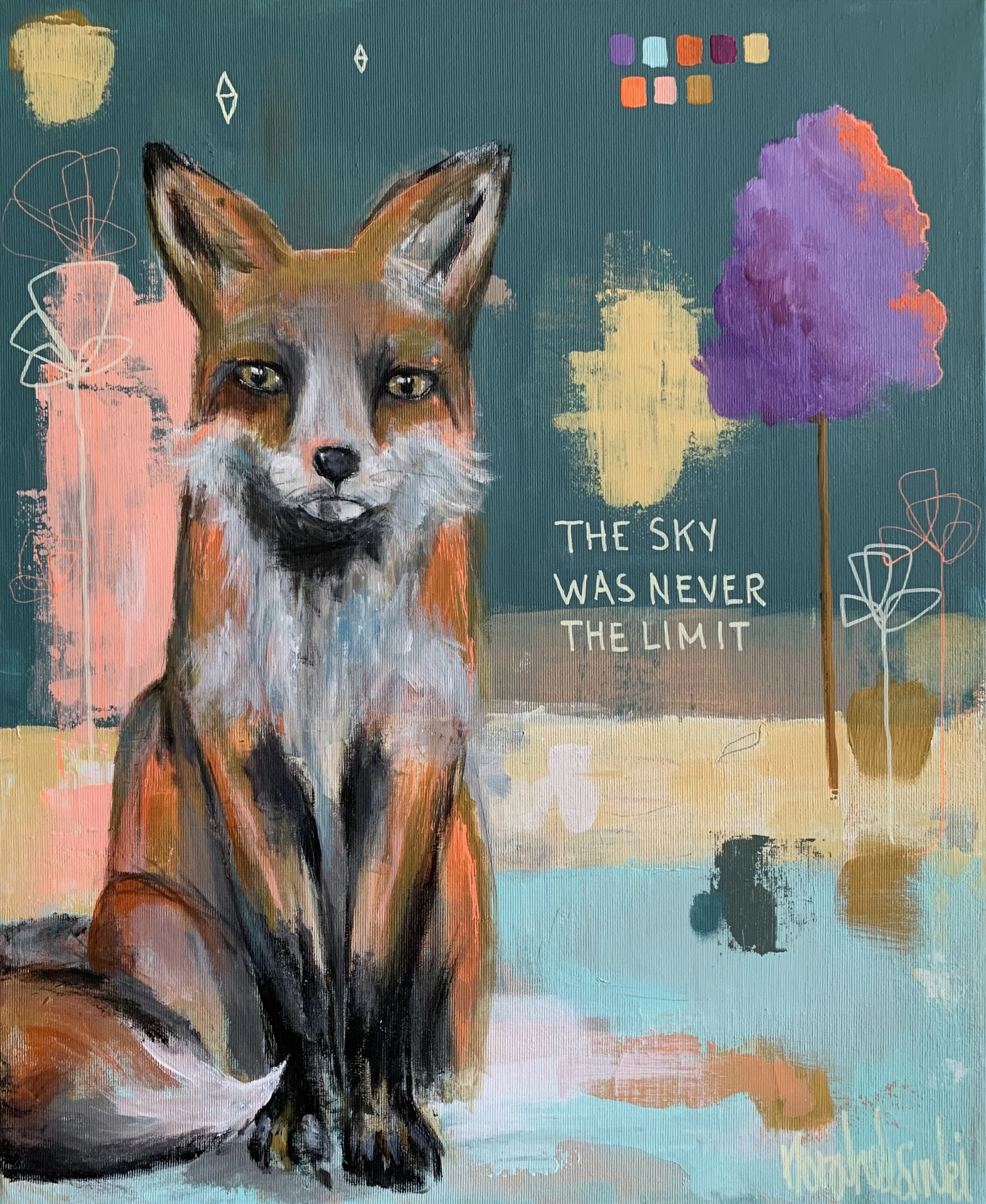 "Kuun ja auringon välissä", acrylic on canvas, 73cm x 60cm, 2024 SOLD