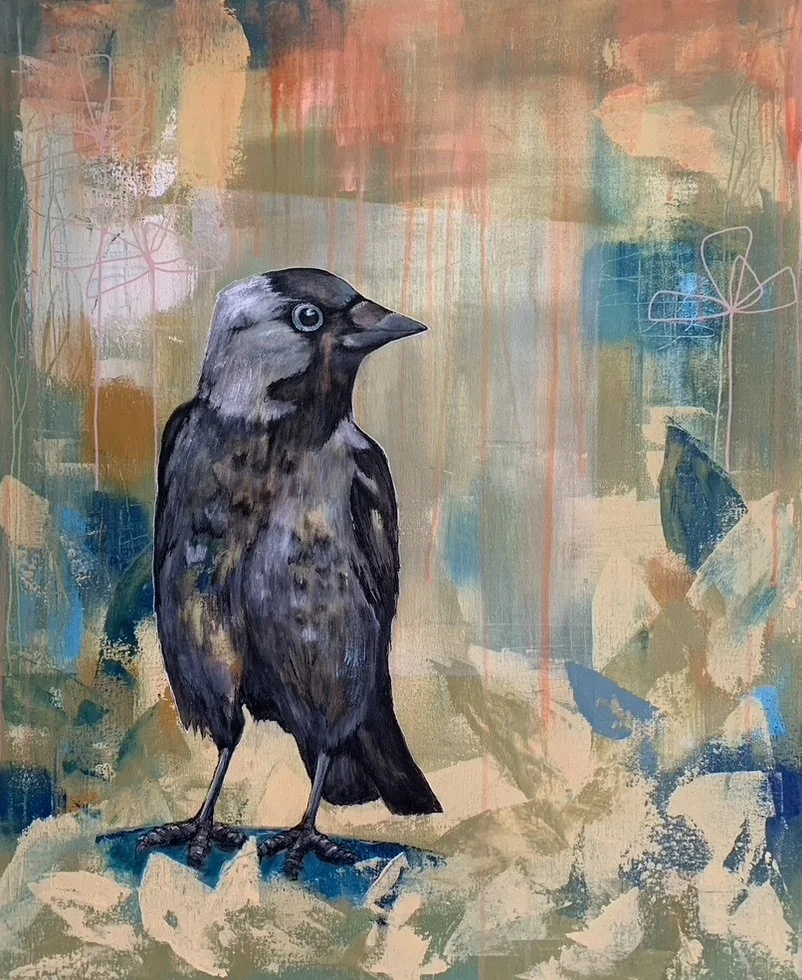 "Esikoinen",  Acrylic paint on canvas, 73x60, 2024