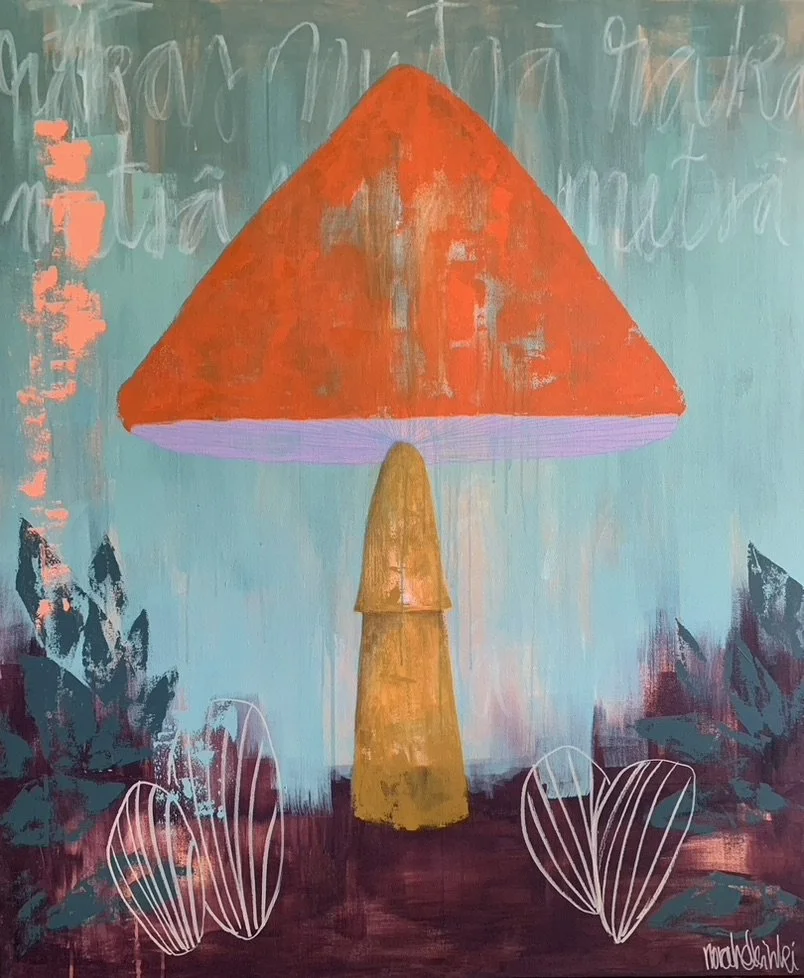 "Ab und Zu" Mixed media on canvas, 130x108, 2024