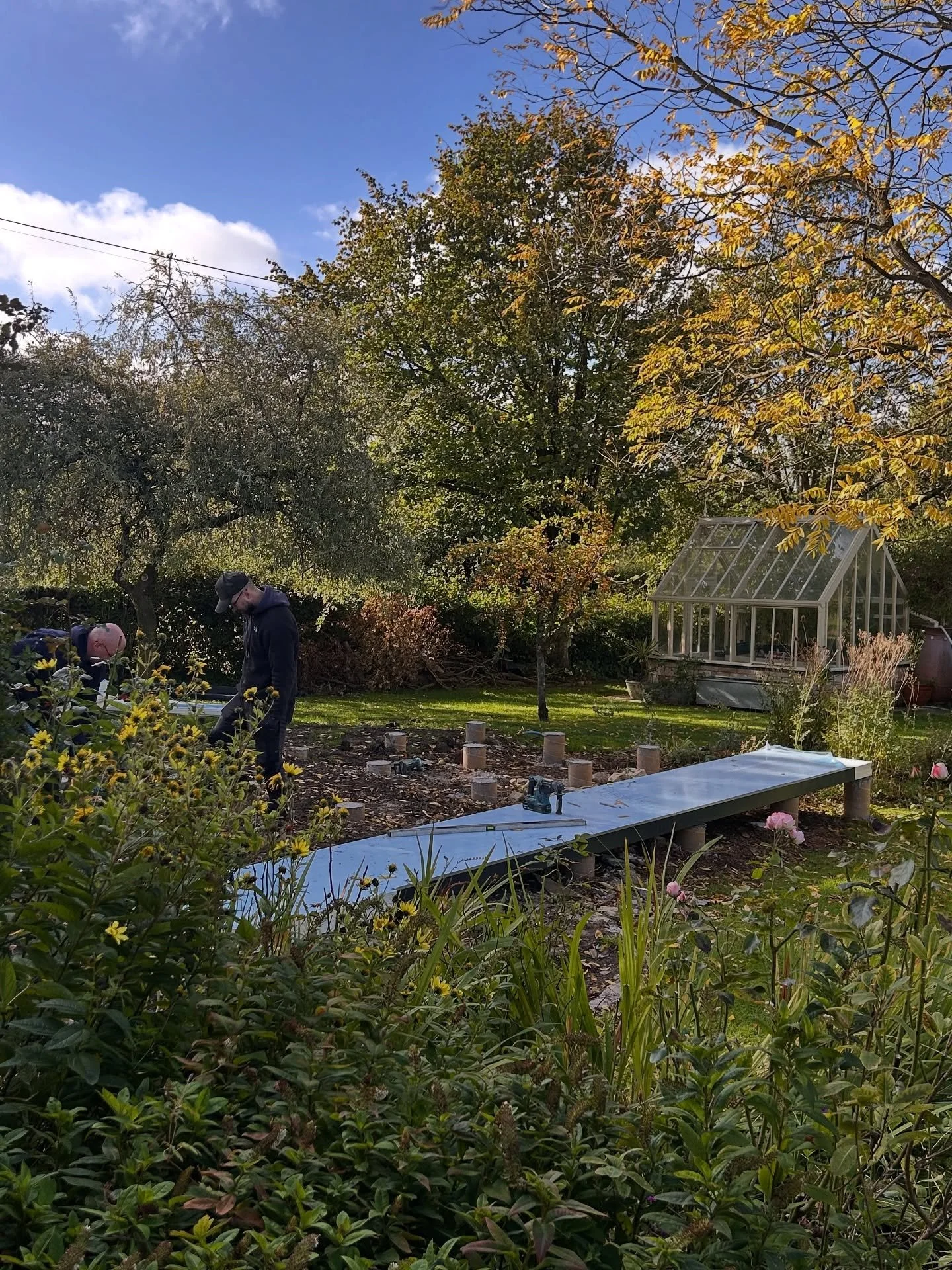 Big day today! My art studio build really got started! 

Which is exciting and scary at the same time. It&rsquo;s funny how hard it is to rest with the decisions you&rsquo;ve made and not worry that you should have done things differently! 

Is it go