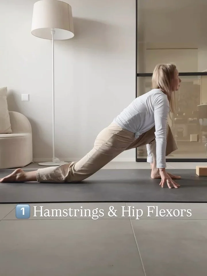 After-run passive recovery sequence 🧘&zwj;♀️ 

A short, mostly supine sequence including some of my favorite stretches after a run. It&rsquo;s perfect for those days when you want to move gently and support recovery after a run.

These are all slow,