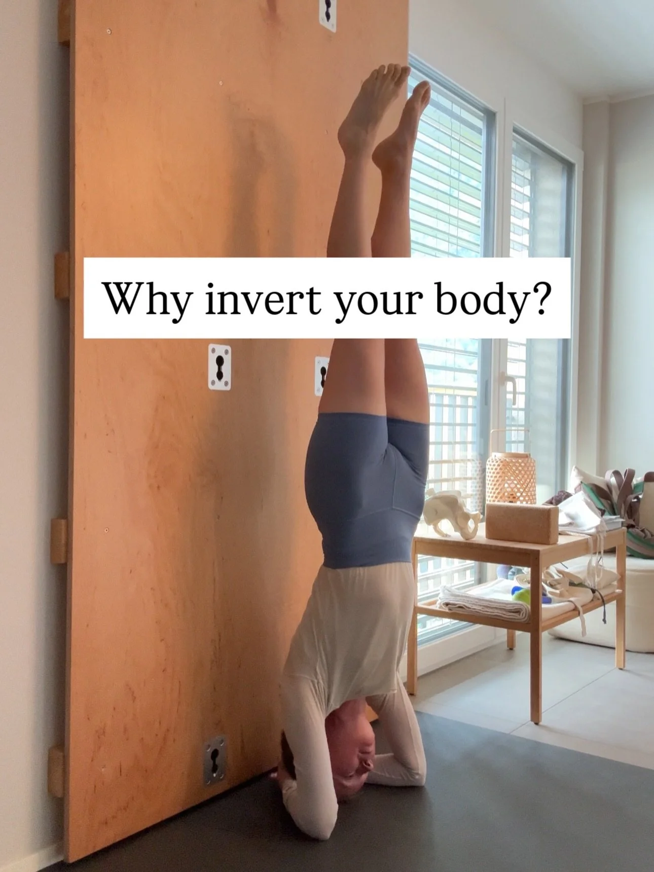 Inversions are often surrounded by big claims. Some of them are slightly questionable 🤨

What we do know is that going upside down changes your relationship with gravity. It challenges your balance systems, can improve body awareness, and invites yo