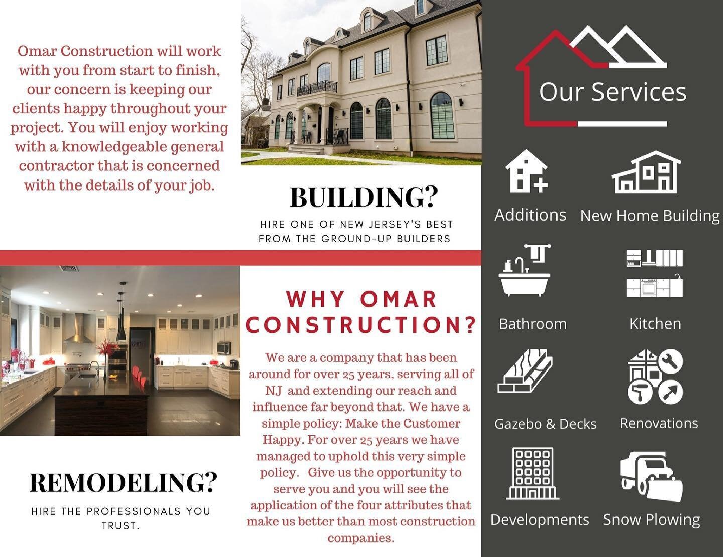 Our services we offer, Omar Construction, A high-end, full service construction company 🏗 
-
-
-

#building #buildingNJ #OmarConstruction #NJbuilders #NJcontractors #builder #construction #BuilderinNewJersey 
#builders #construction #design #builder