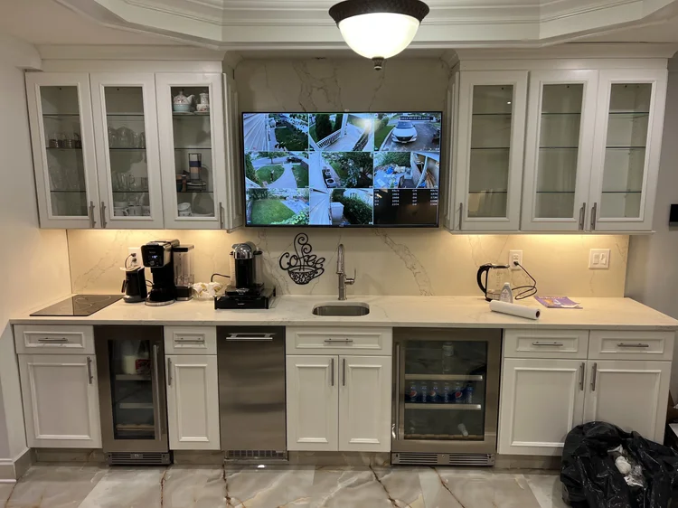 Bergen County kitchen remodel with custom coffee bar by Omar Construction