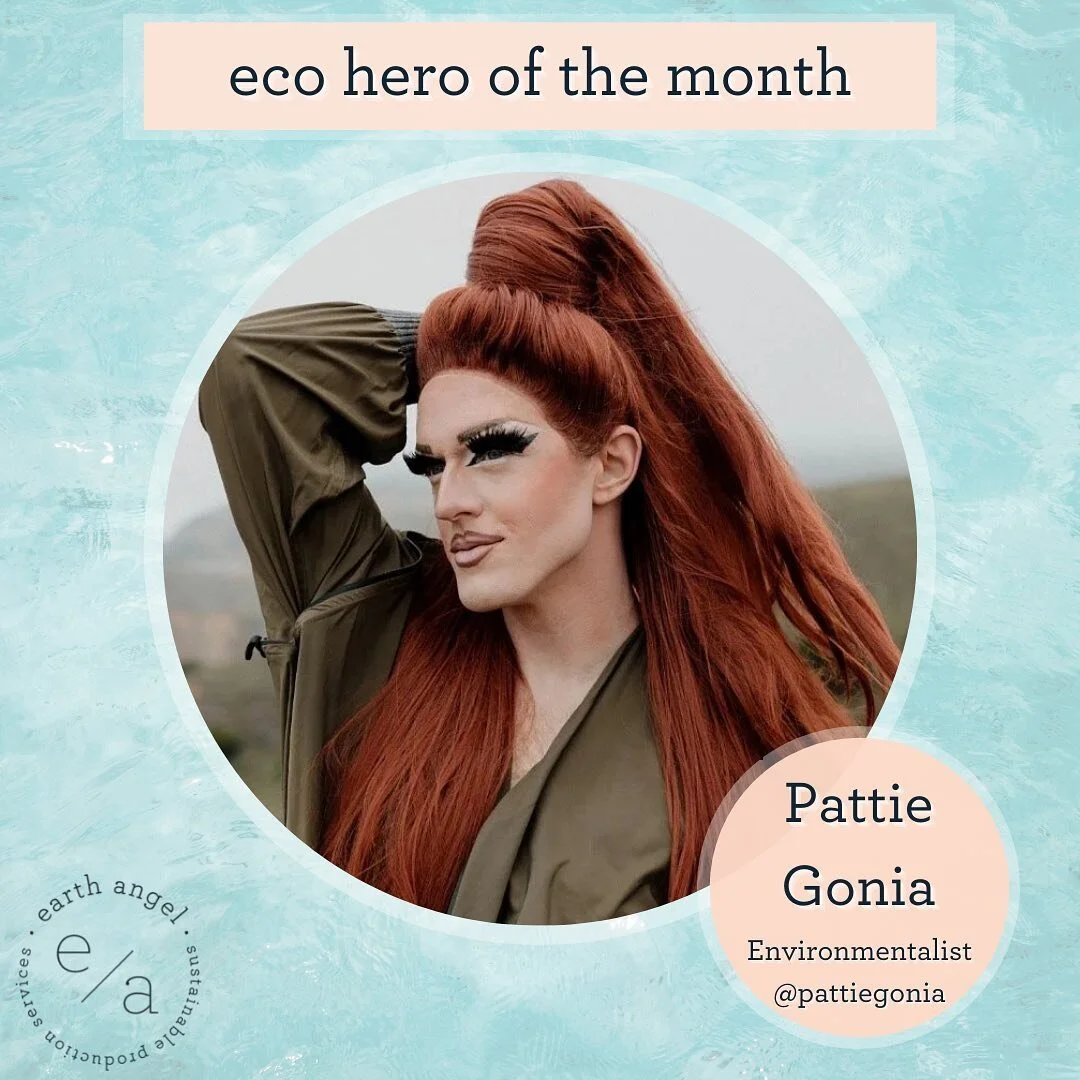 Our Eco Hero of the Month is environmentalist and drag queen, Pattie Gonia! @pattiegonia is opening doors, and many eyes, by bringing together her two passions, the outdoors and drag. This #PrideMonth, she invited folks to join her and fellow drag fr