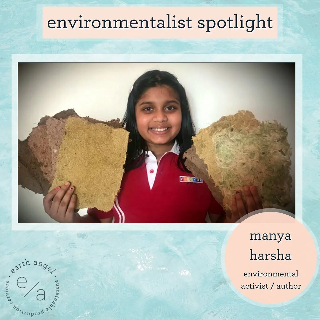 This month&rsquo;s Eco Hero is 10-year-old environmental activist, Manya Harsha from Bangalore, India. Manya uses onion peels and other scraps found in kitchen waste to make vegetable PAPER. That&rsquo;s right, PAPER. Reusing waste, saving trees and 