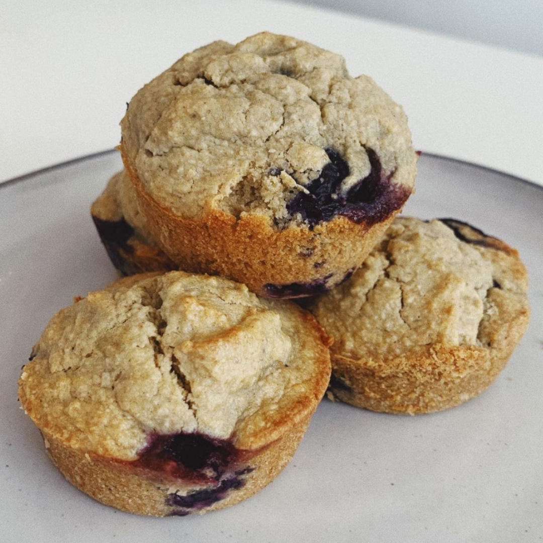 Vegan + Gluten-Free Lemon Blueberry Muffins
