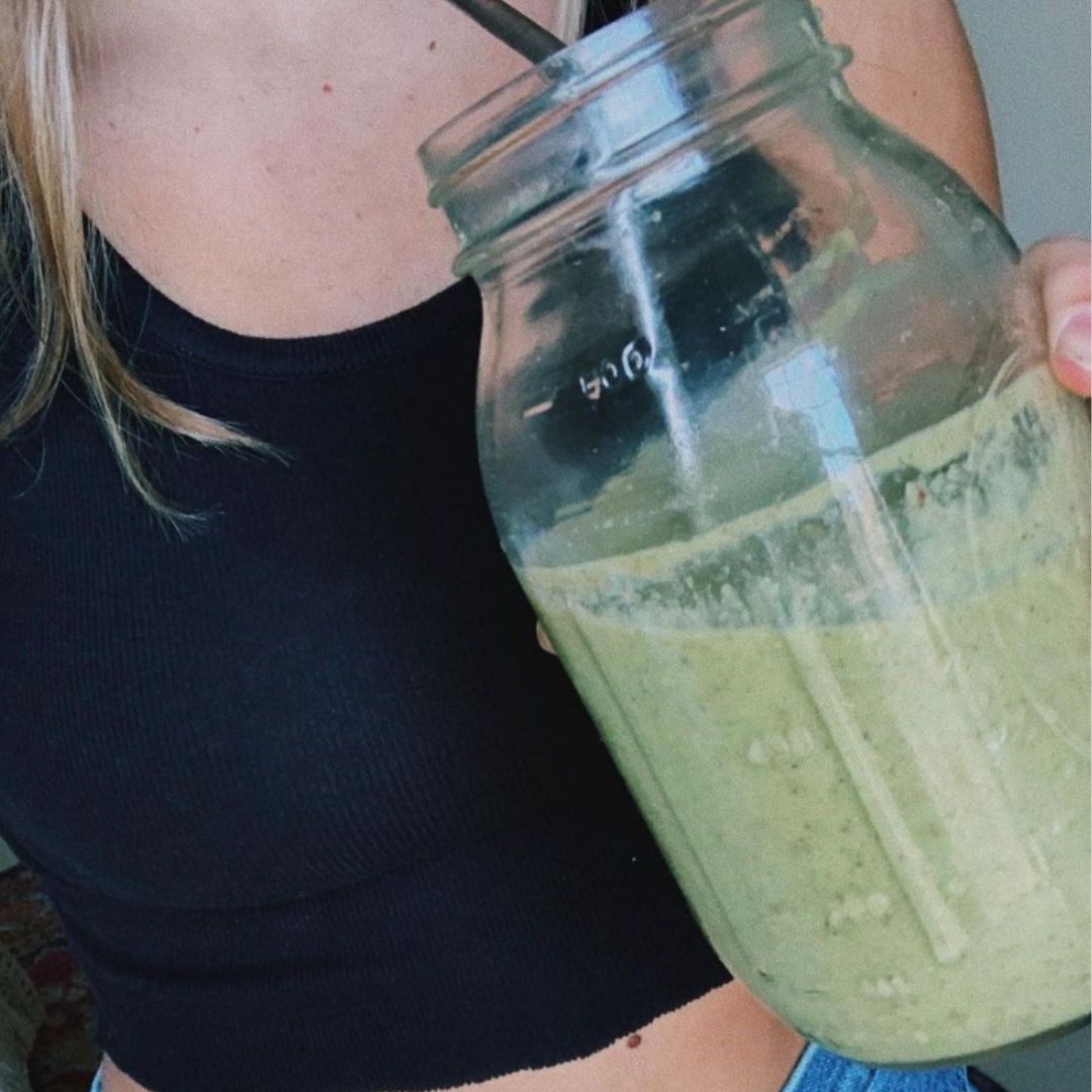 Green Mint Chocolate Chip Smoothie