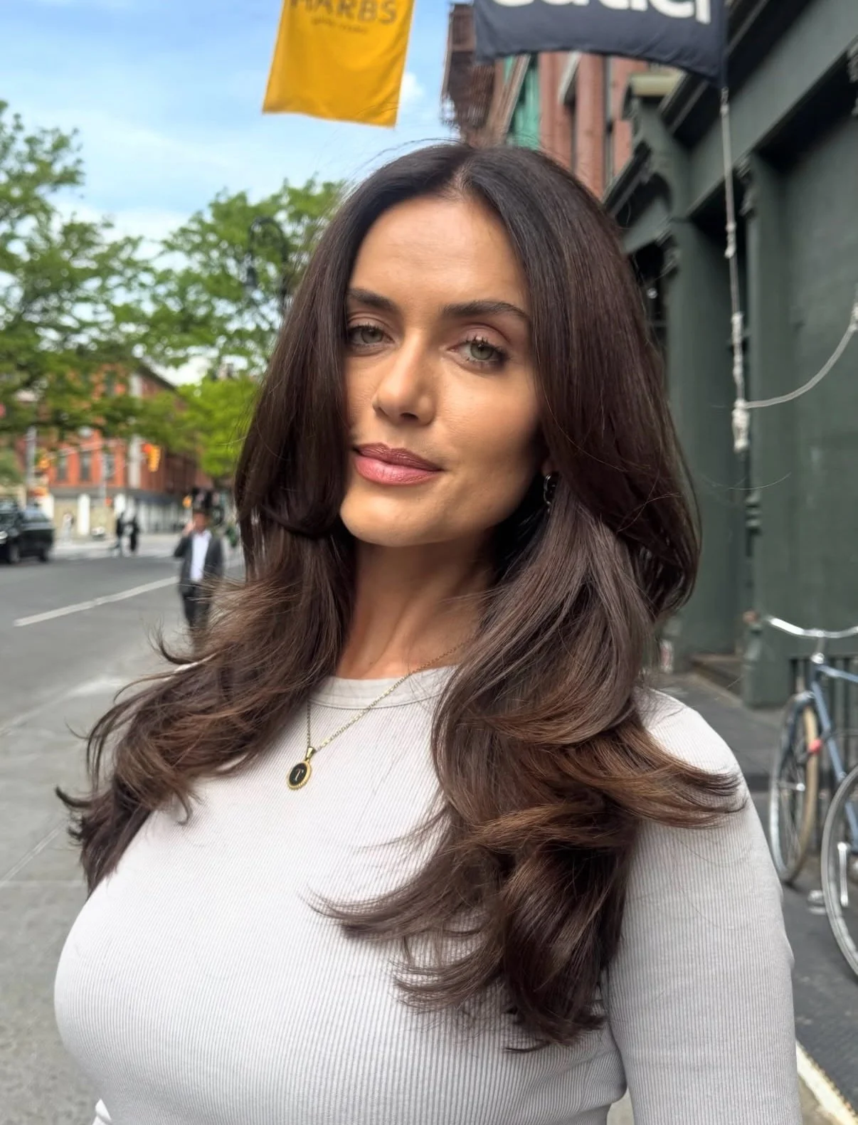 Rich Brunette Refresh🤎☕️✨

Color by Maddy @maddycolorist_nyc 
Cut by Haley @halesbres 

#redken #cutlersalon #nyc #brunette