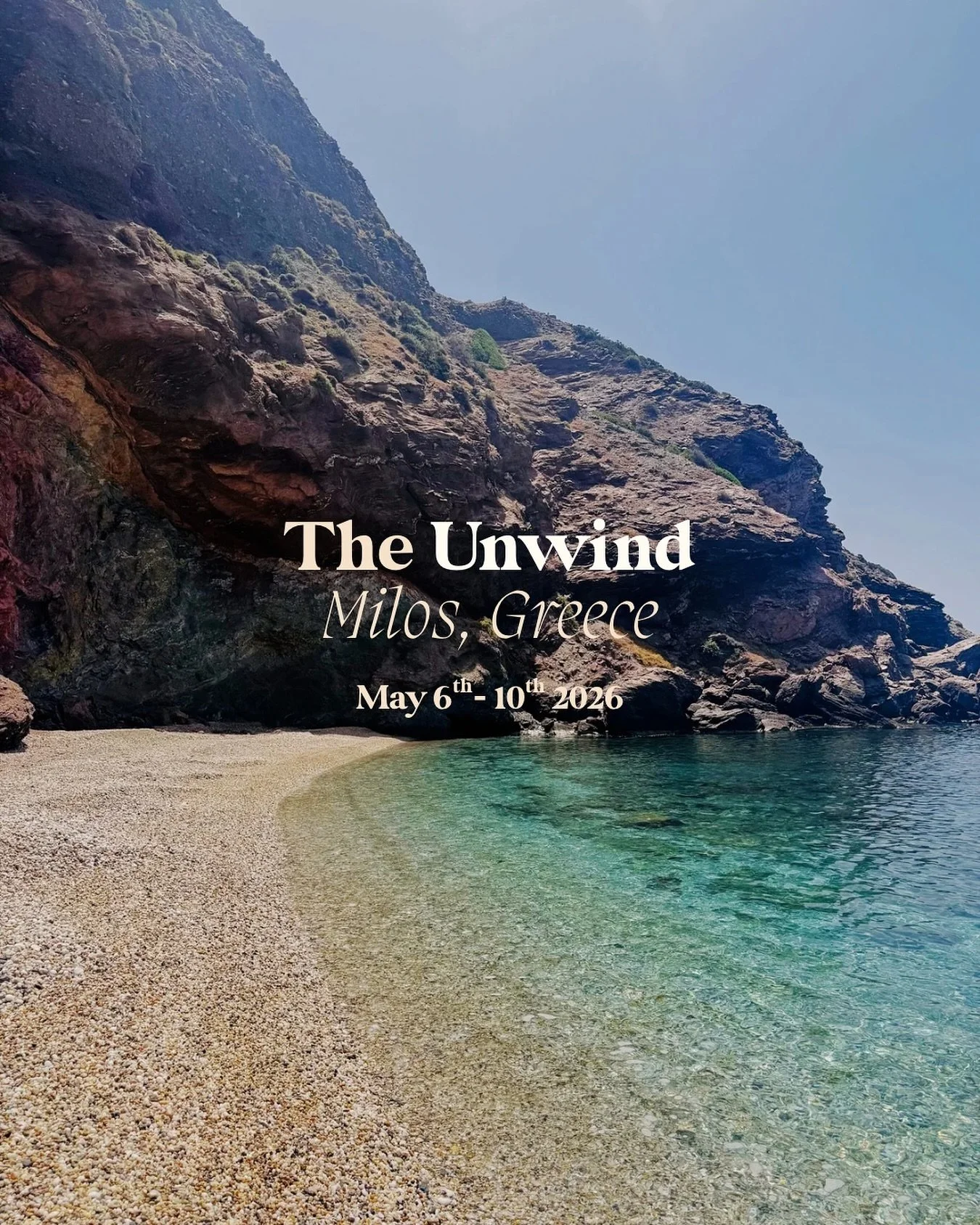 SOLD OUT🦋 
The Unwind Greece Retreat is officially OPEN! 

Join us May 6-10, 2026 on the beautiful island of Milos for 5 days of yoga, relaxation, and exploration.

Head to the link in my bio to reserve your spot &mdash; I can&rsquo;t wait to see wh