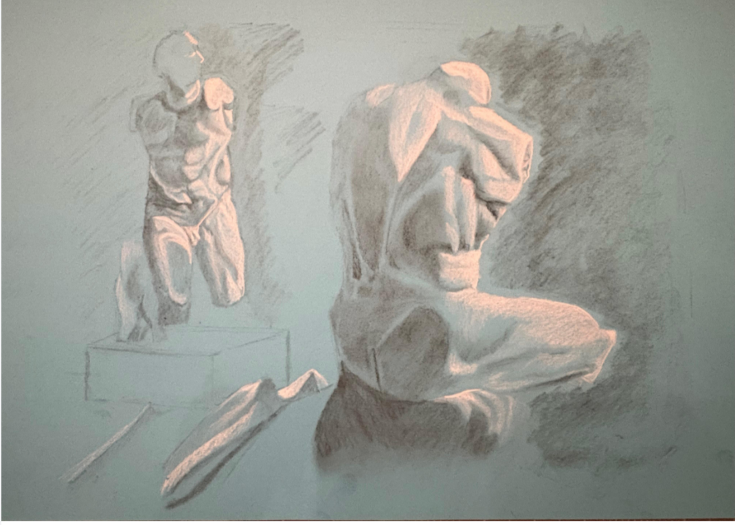 Drawing I: Still Life Charcoal Study on Toned Paper