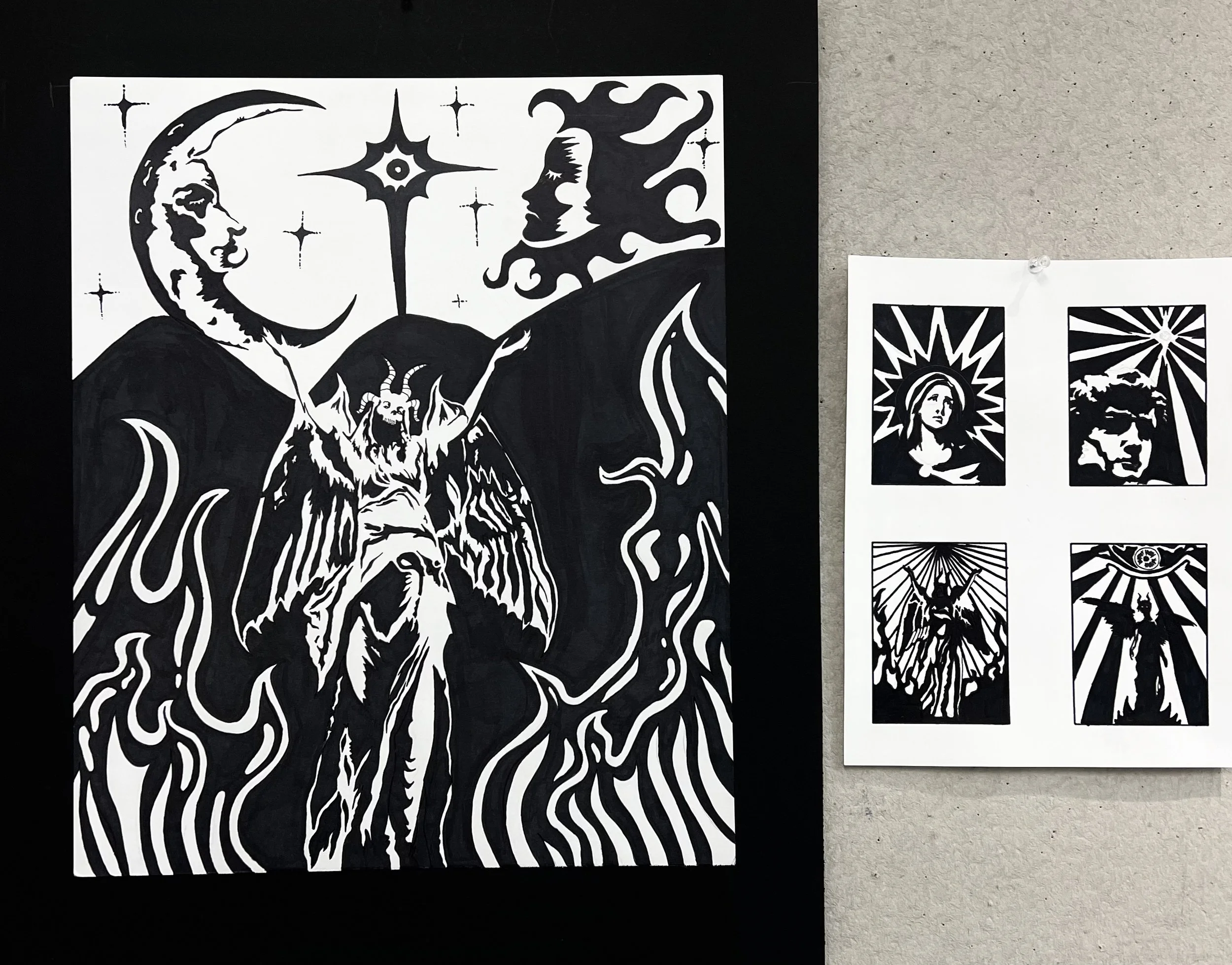 Design I - Visual Organization: Black & White Simplification with Thumbnails Sketches