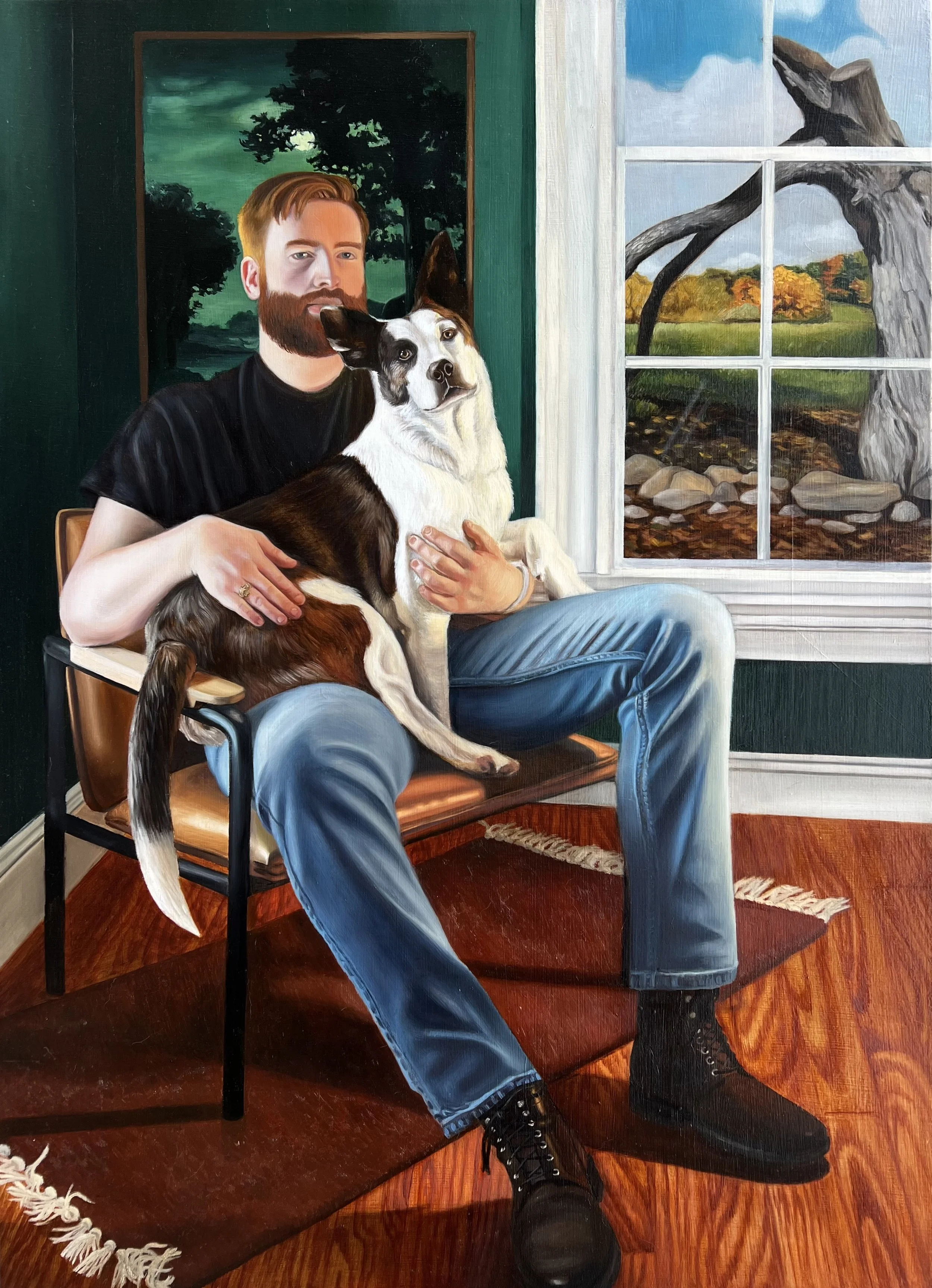 Companions (2025), oil on canvas, 26x36 inches