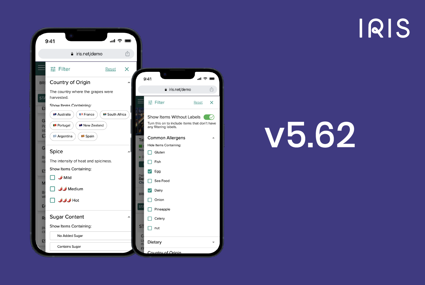 v5.62 - New Item Attribute filter display options
