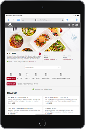 Kansas City Marriott Downtown - Mobile Dining with the IRIS App