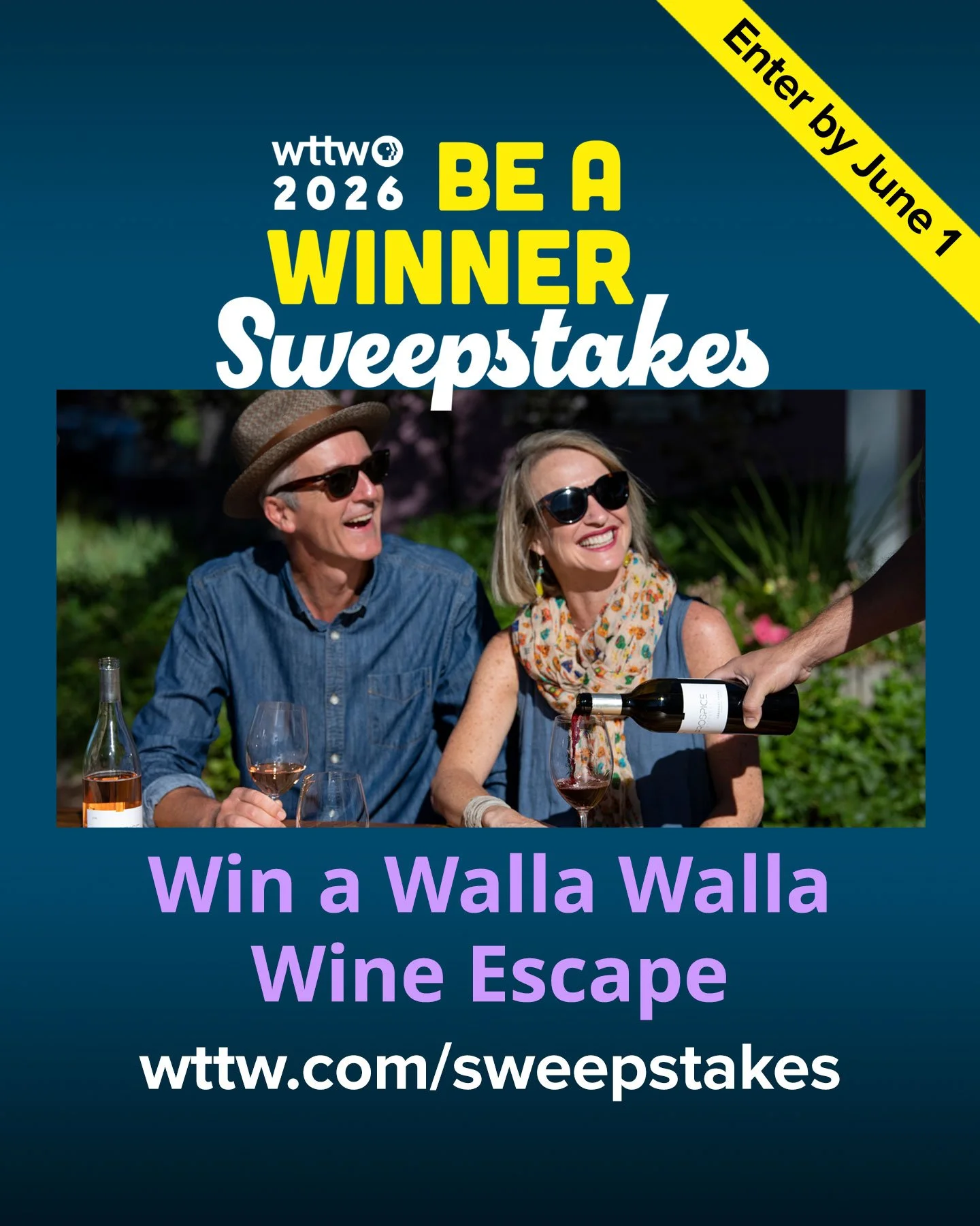 🍷🌄 Enter by June 1 for your chance to win the Spring Early Bird Prize in WTTW&rsquo;s 2026 Be a Winner Sweepstakes: a four-night wine country escape for two in Washington&rsquo;s Walla Walla Valley, from our friends at InquisiTours. Enter at wttw.c