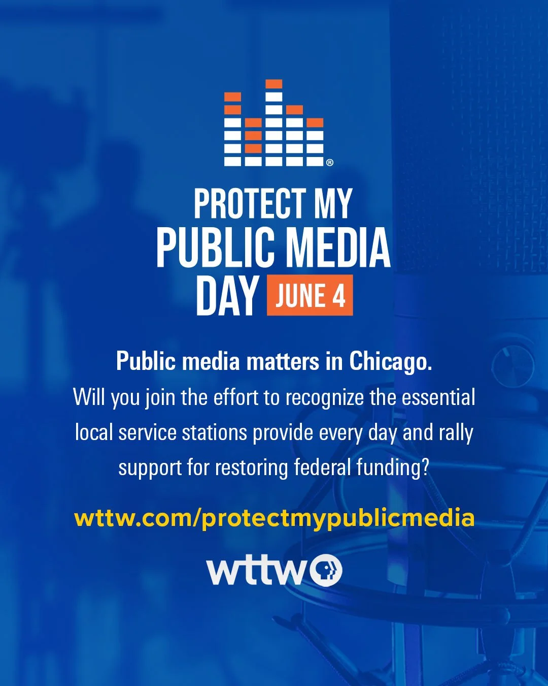 Help us make the case for restored federal funding and support of public media now and into the future. Visit the link in our bio to find out what you can do to help. #ProtectMyPublicMedia #ILovePBS #ILoveWTTW