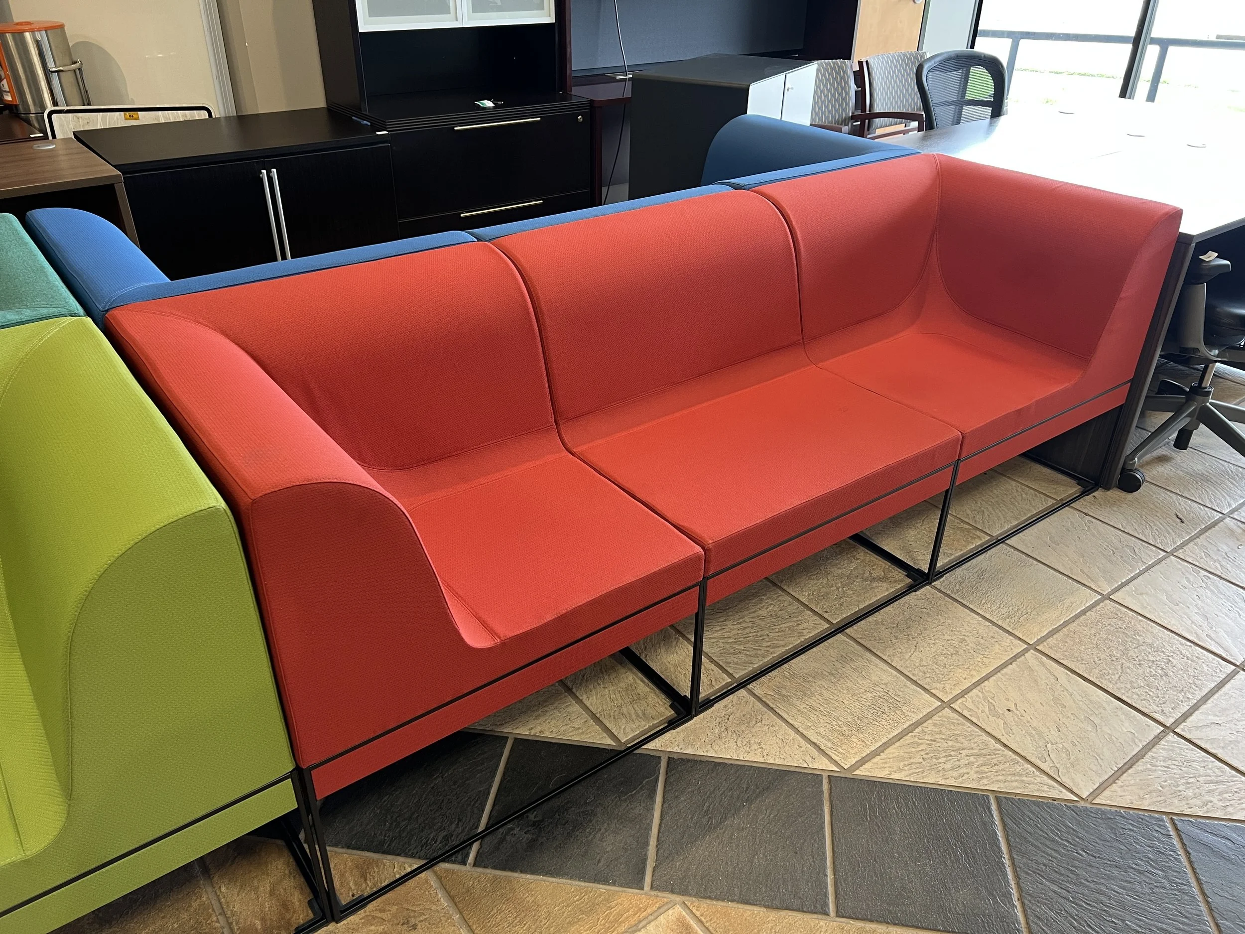 Steelcase Umami Red Sofa — Used Office Furniture Connection