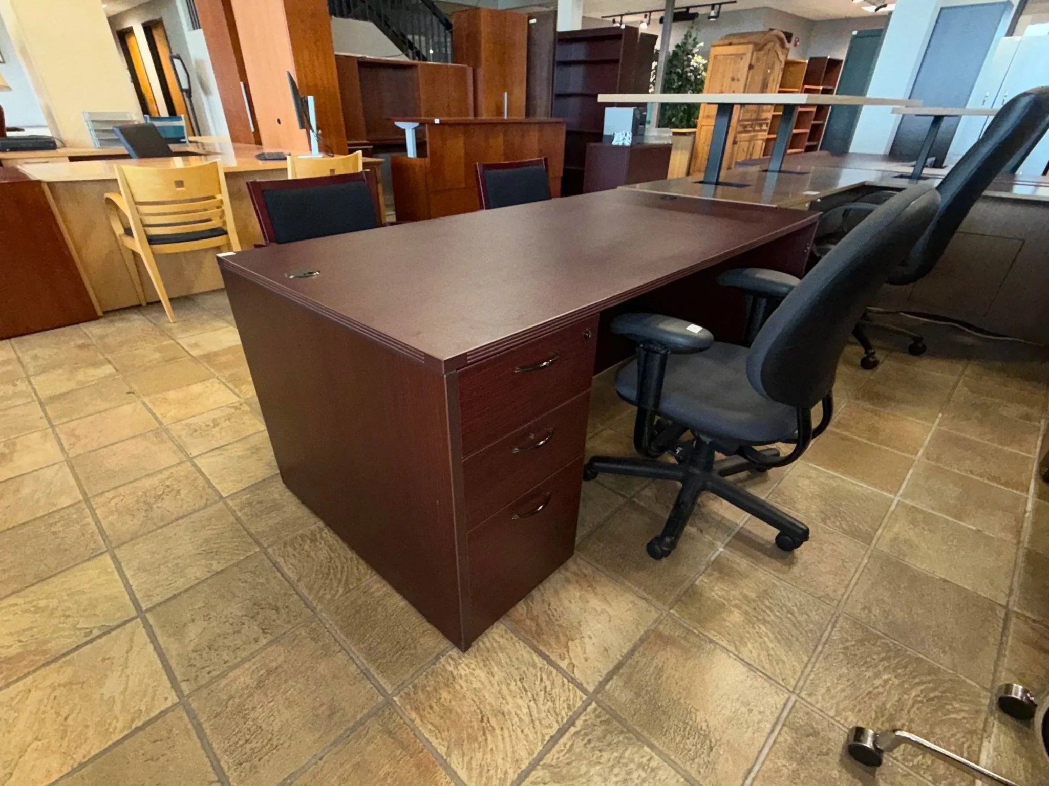 72" x 36" Mahogany Desk Sets