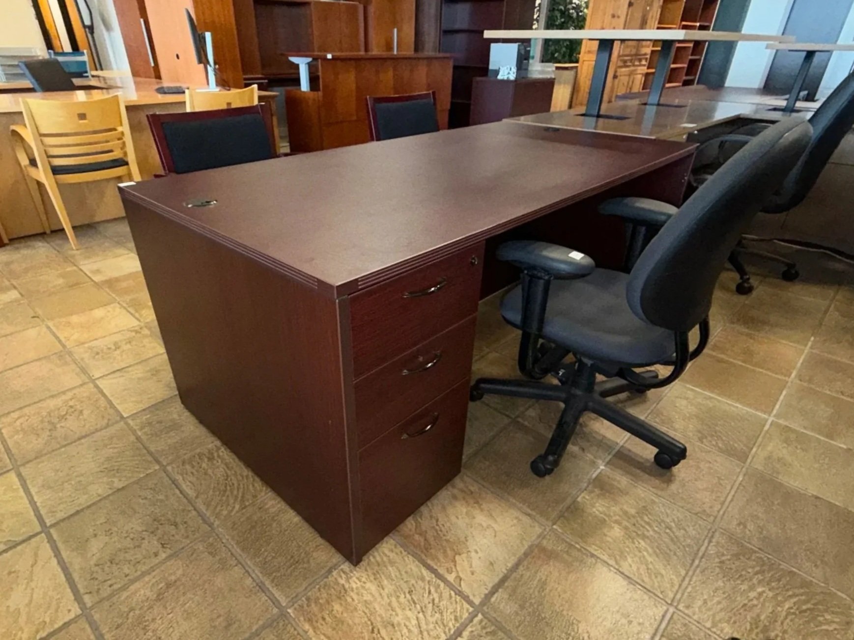 72" x 36" Mahogany Desk Sets