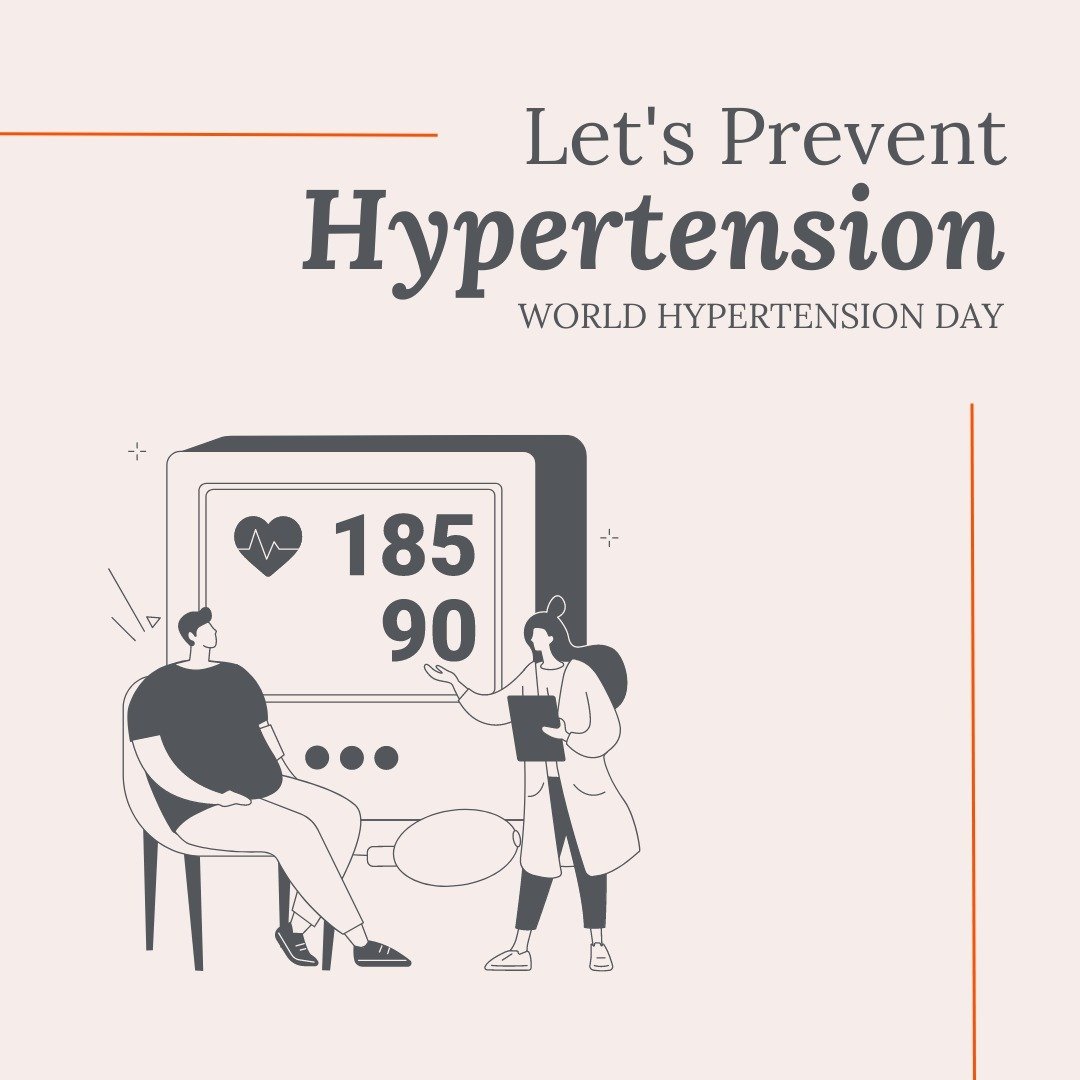 It&rsquo;s World Hypertension Day! Let&rsquo;s take a moment to raise awareness about high blood pressure, a silent killer affecting millions worldwide. Monitor your blood pressure, maintain a healthy lifestyle, and spread the word! Together, we can 