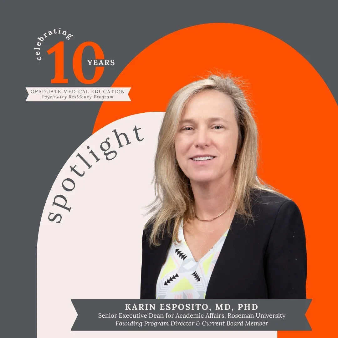 As we continue highlighting the people who have shaped the past 10 years of Citrus Health Network&rsquo;s Graduate Medical Education Psychiatry Program, we&rsquo;re spotlighting Dr. Karin Esposito.

As the program&rsquo;s Founding Program Director an