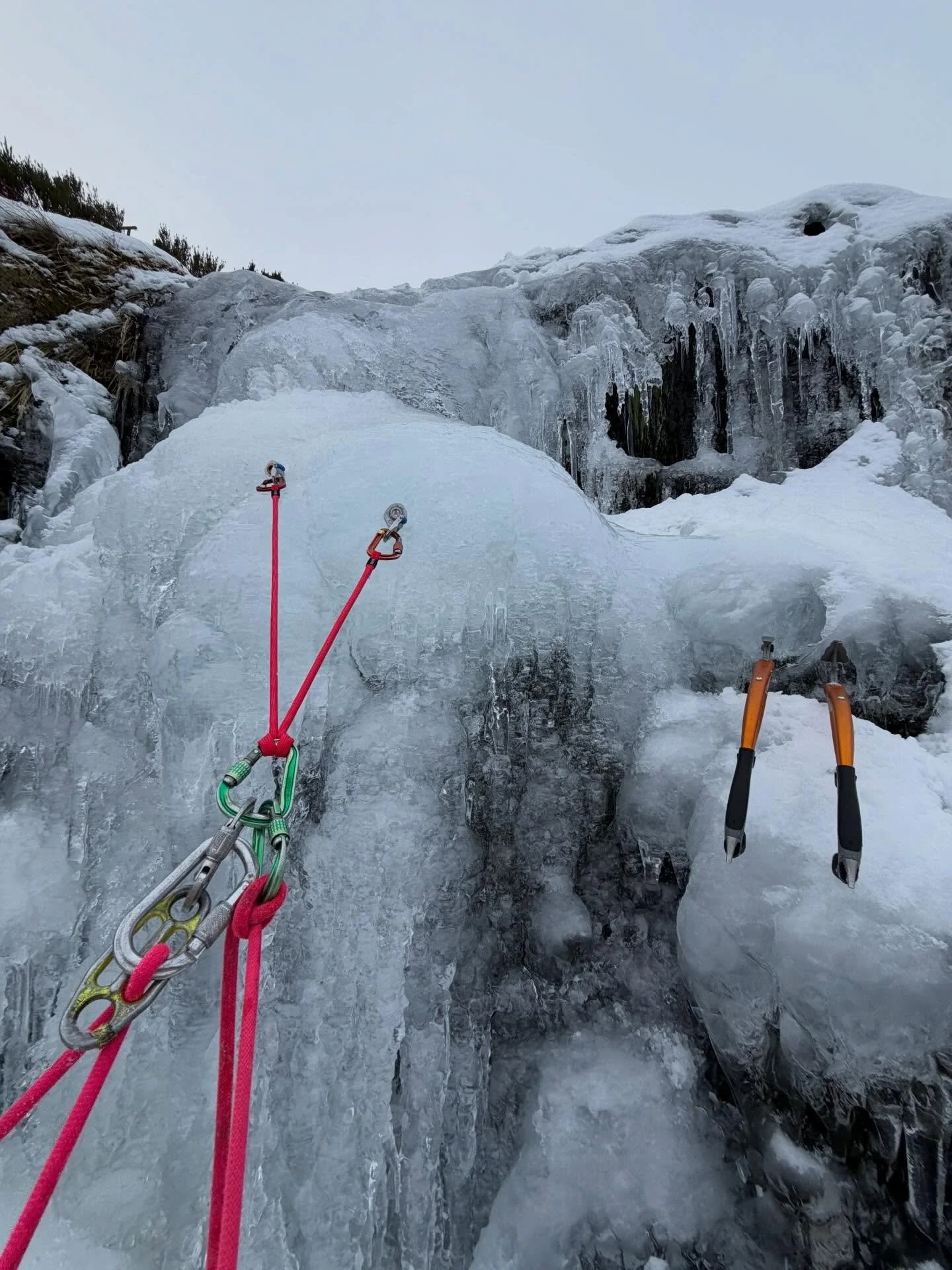 The Blue Ice alpine runners seem to be popular elsewhere in the world but haven&rsquo;t caught on in the UK yet. I thought I would try one for ice climbing to see if we&rsquo;re missing a trick.

I like that they&rsquo;re simple to use, not bulky, li