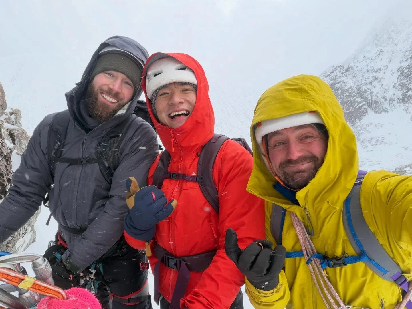 Out and about with Johnny and Ken. Serious beard icicles on Langsam RH, cruising Moonlight Gully and some snow craft to rest the tired legs. 

#scottishwinterclimbing #buildbetterbelays #iceclimbing #wintermountaineering #mixedclimbing @ami_professio