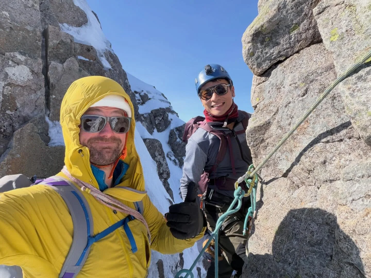 Ken has been out with us again, building on the skills we learnt earlier in the season. 

A beautiful lap of tower ridge on Thursday in the sunshine, and a totally different day on Ledge Route for Friday. 

The weather was much warmer than expected a