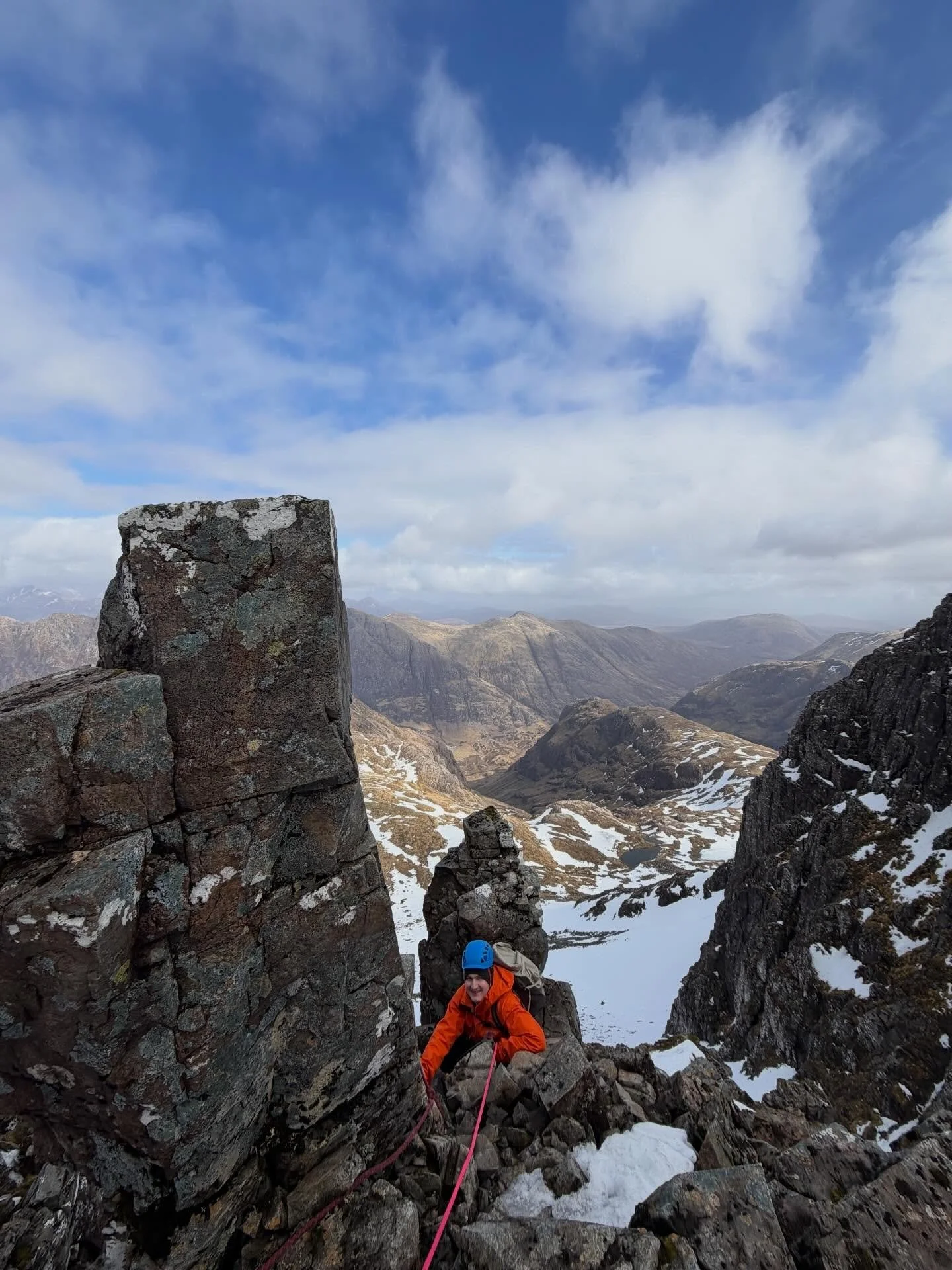 A fun weekend of intro to winter with James. Sociable climbing on Dorsal Ar&ecirc;te with @joebrindley who saved the day after some mountaineering boots were mysteriously left in a hotel room, and general mountaineering skills including self arrest. 
